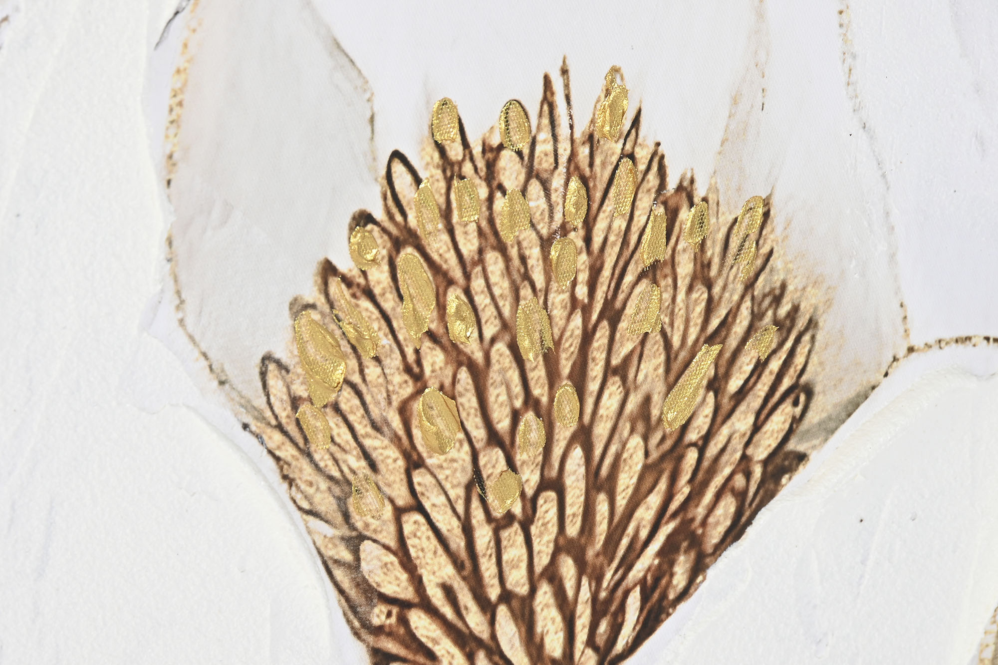 CUADRO LIENZO PS 83X4,5X123 FLOR BEIGE 3