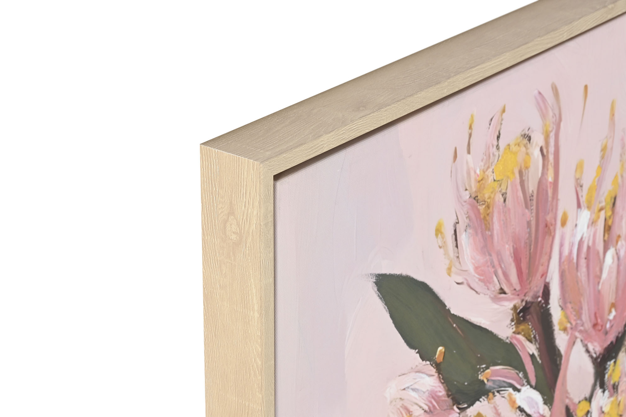 CUADRO LIENZO PS 83X4,5X83 FLORERO ROSA 2