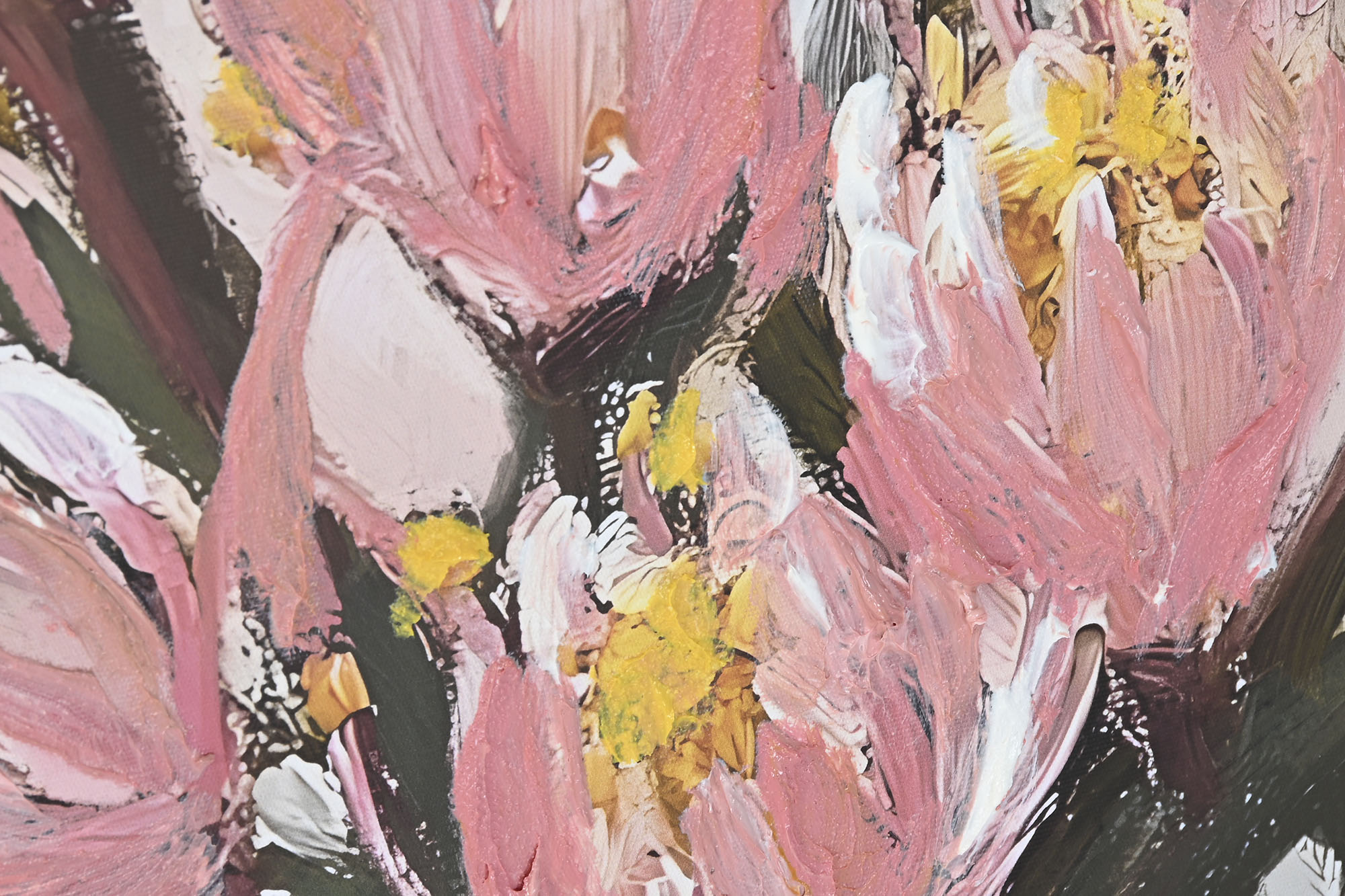 CUADRO LIENZO PS 83X4,5X83 FLORERO ROSA 3