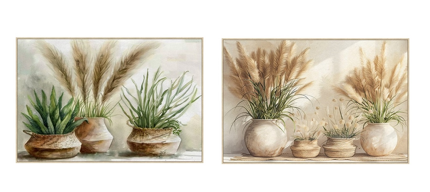 CUADRO LIENZO LIENZO 123X4,5X83 MACETAS