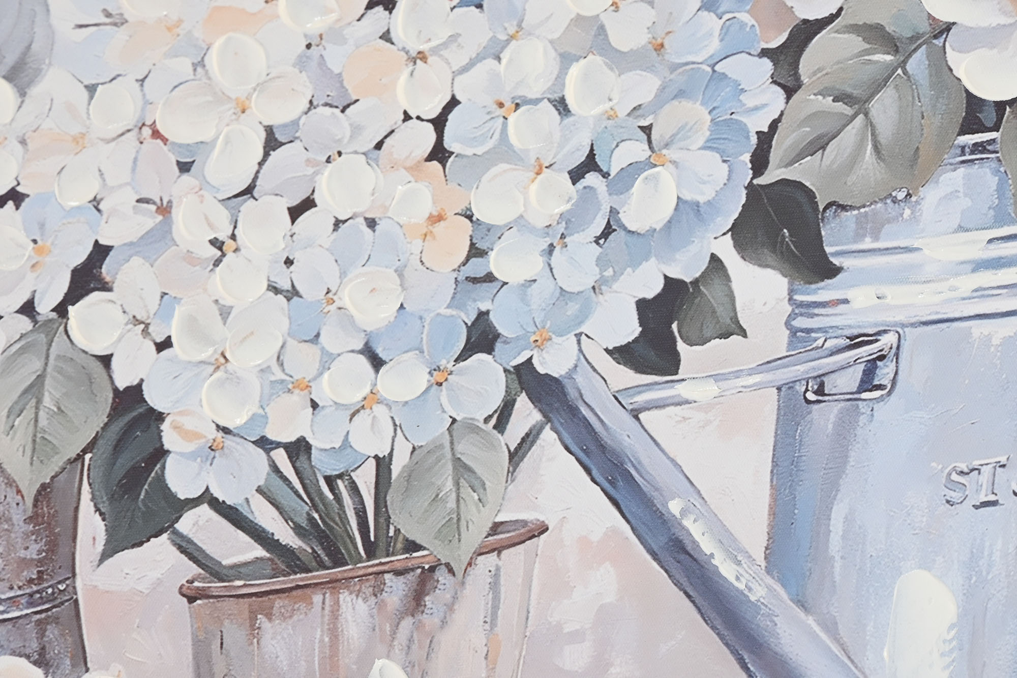 CUADRO LIENZO ABETO 60X3X60 UNA HORTENSIAS 3