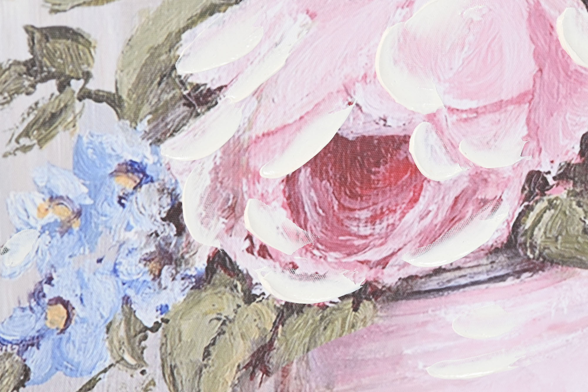 CUADRO LIENZO ABETO 60X3X60 ROSAS TOCADOR FONDO VE 3