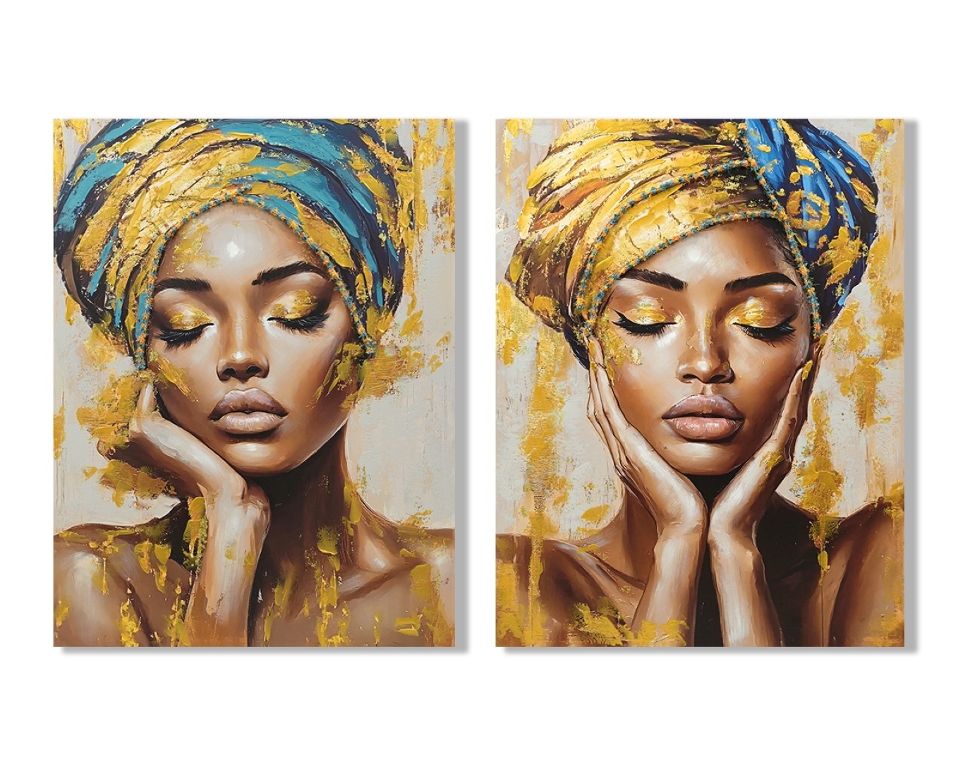 CUADRO LIENZO MDF 90X3X120 AFRICANA UNA MANO
