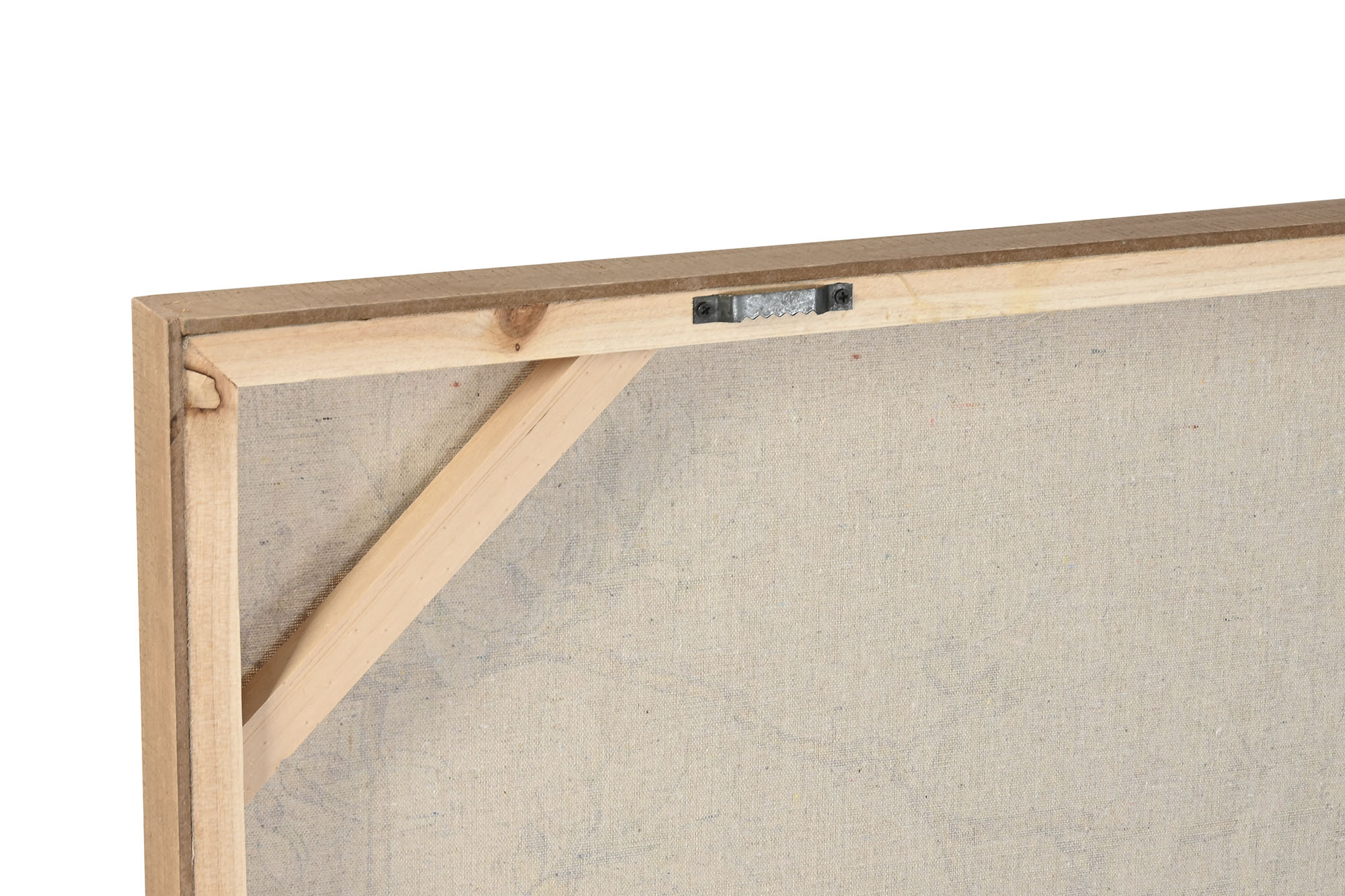 CUADRO LINO ABETO 120X3X80 FLORES CEREZO BEIGE 4