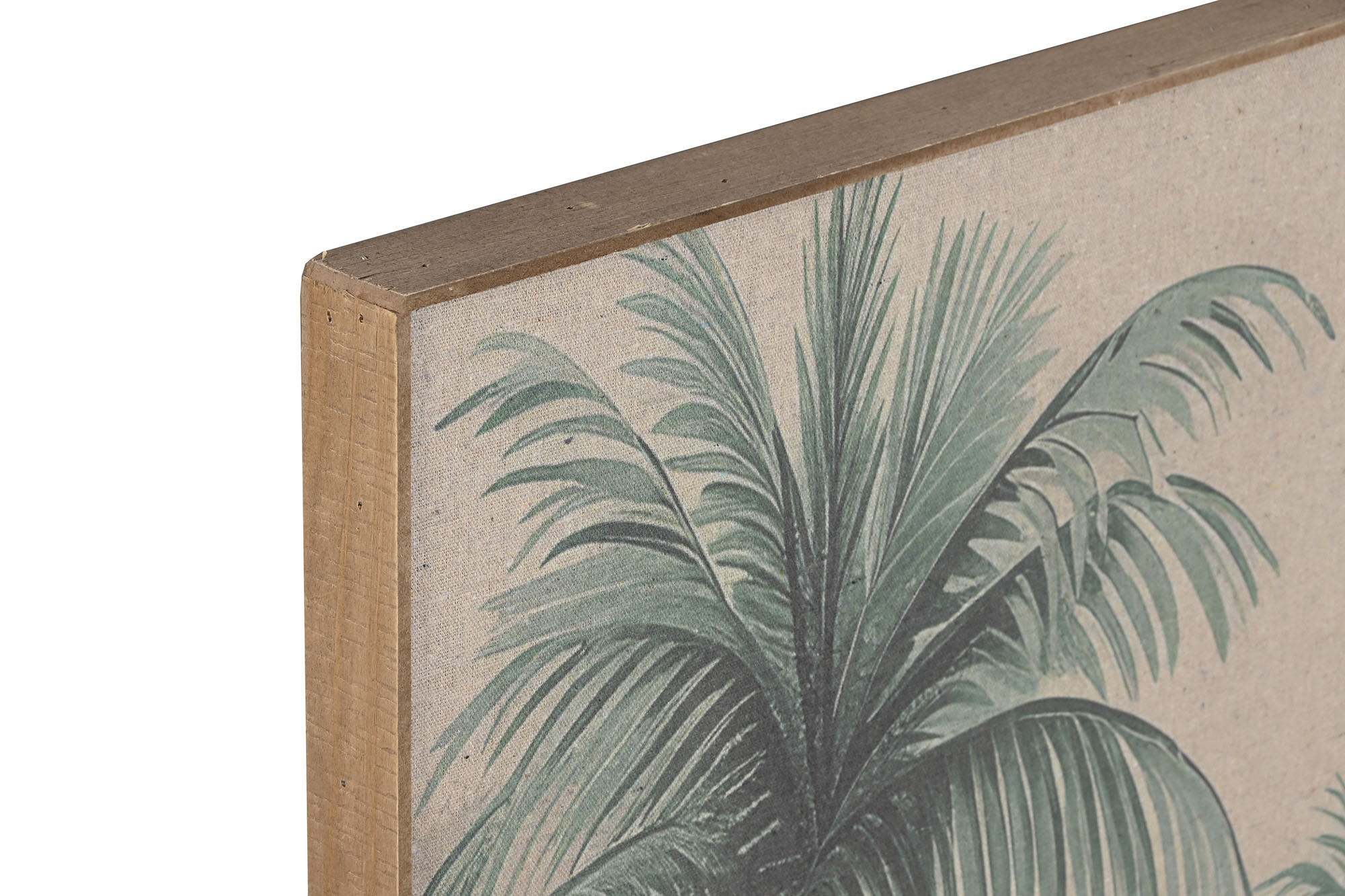 CUADRO LINO ABETO 120X3,5X80 PALMERAS VERDES 2