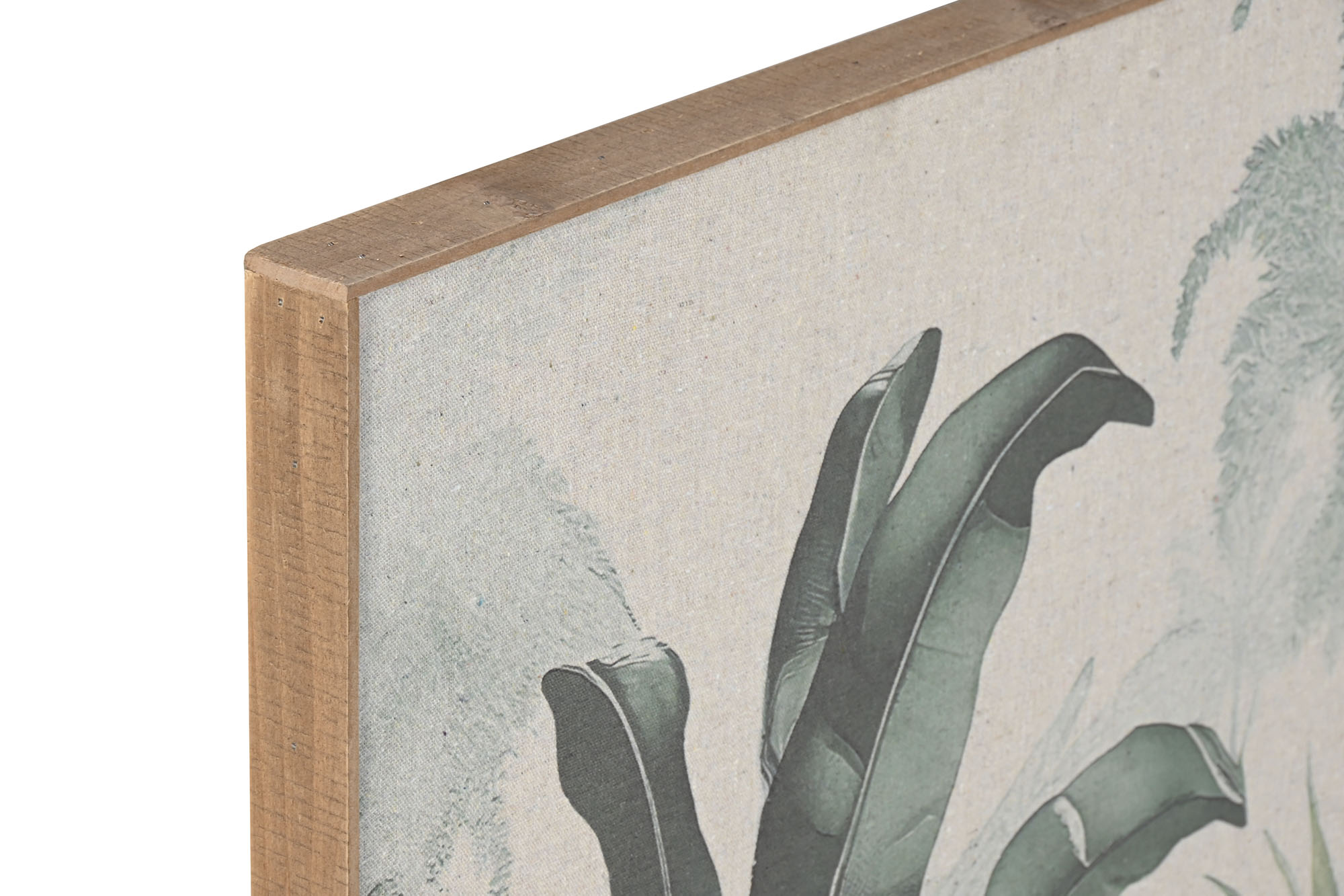 CUADRO LINO ABETO 60X3,5X80 PALMERAS ENVEJECIDO 2