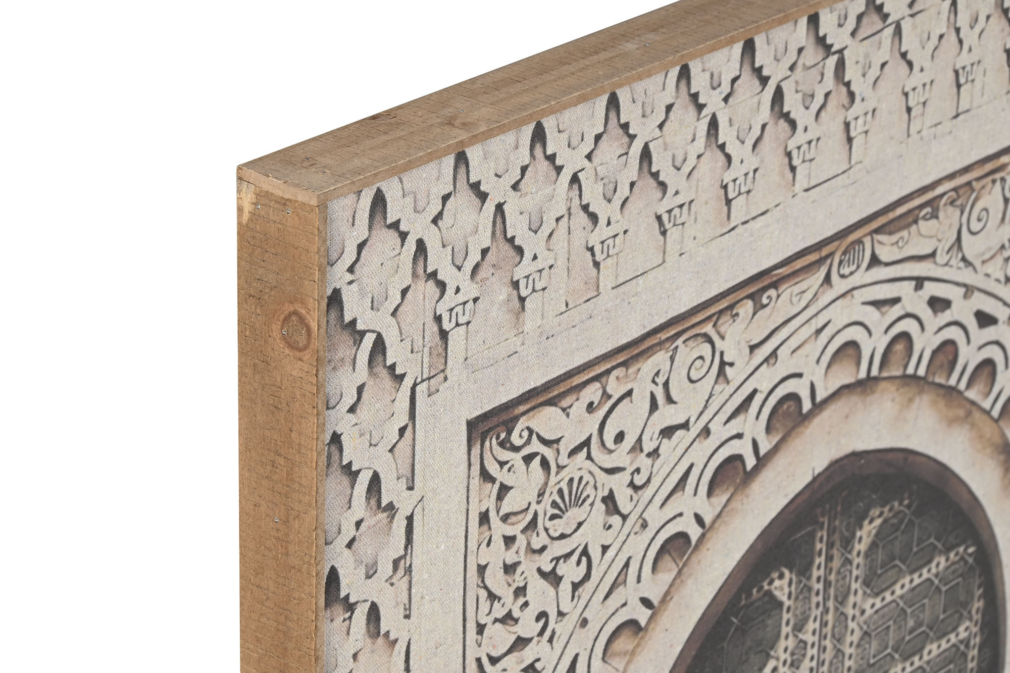 CUADRO LINO ABETO 60X3X80 PUERTA ARABE NEGRA 2