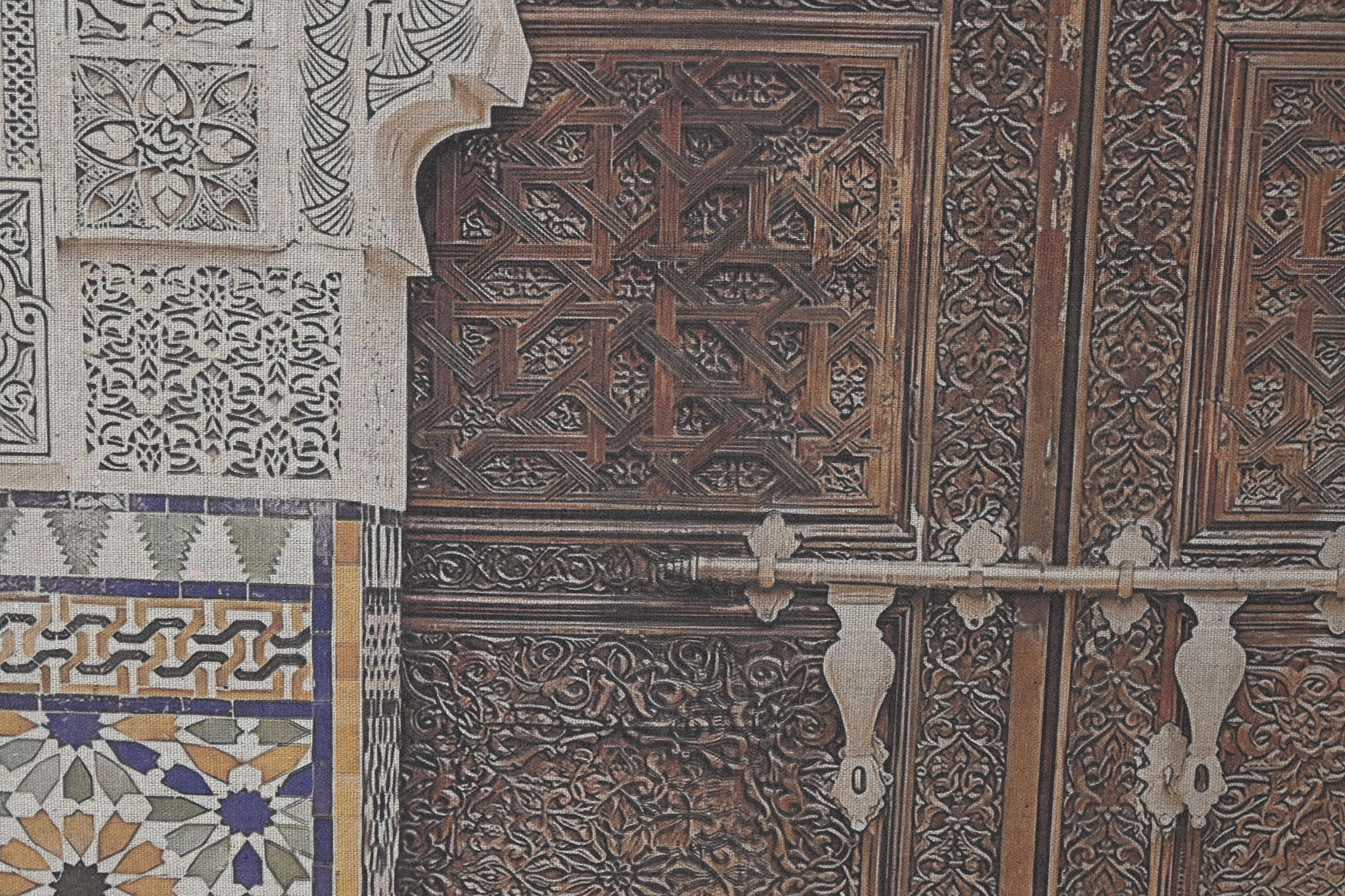 CUADRO LINO ABETO 60X3X80 PUERTA ARABE NEGRA 3