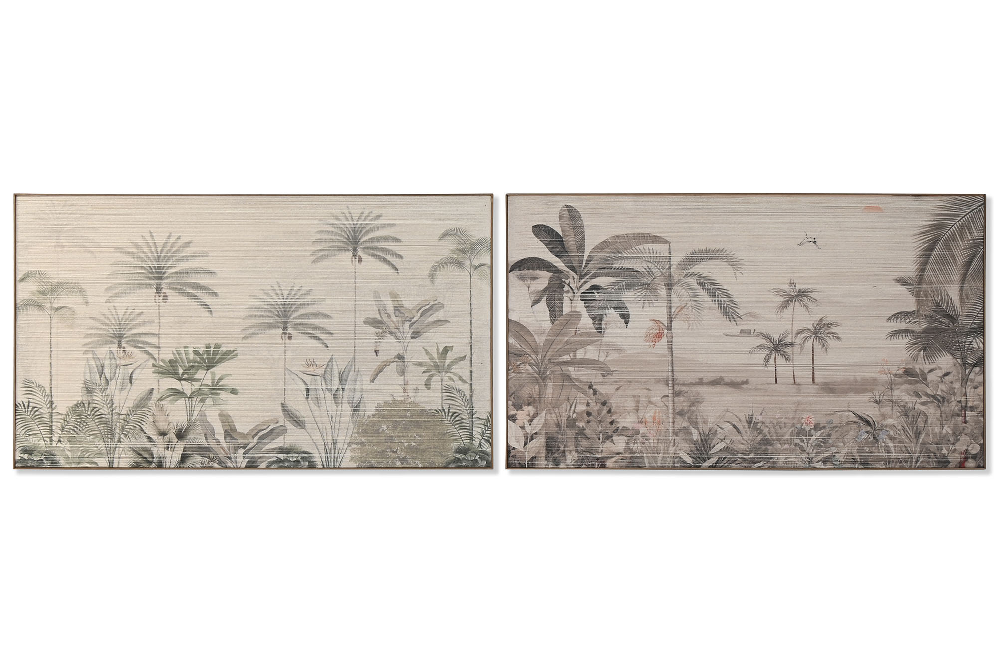 CUADRO ALGODON ABETO 120X2,5X70 PALMERAS