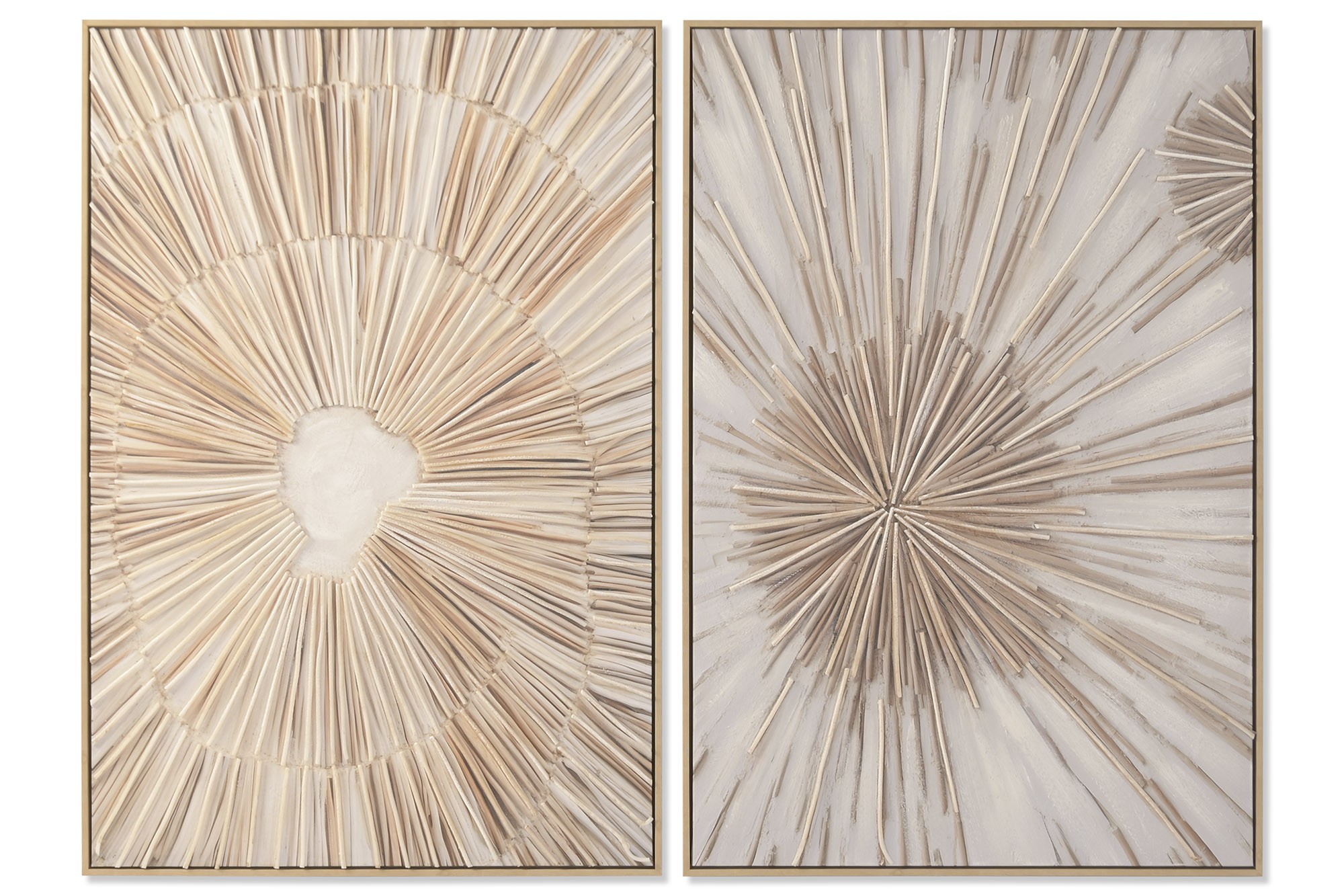 CUADRO LIENZO PS 83X4,5X123 STRAW 3D CENTRO BLANCO