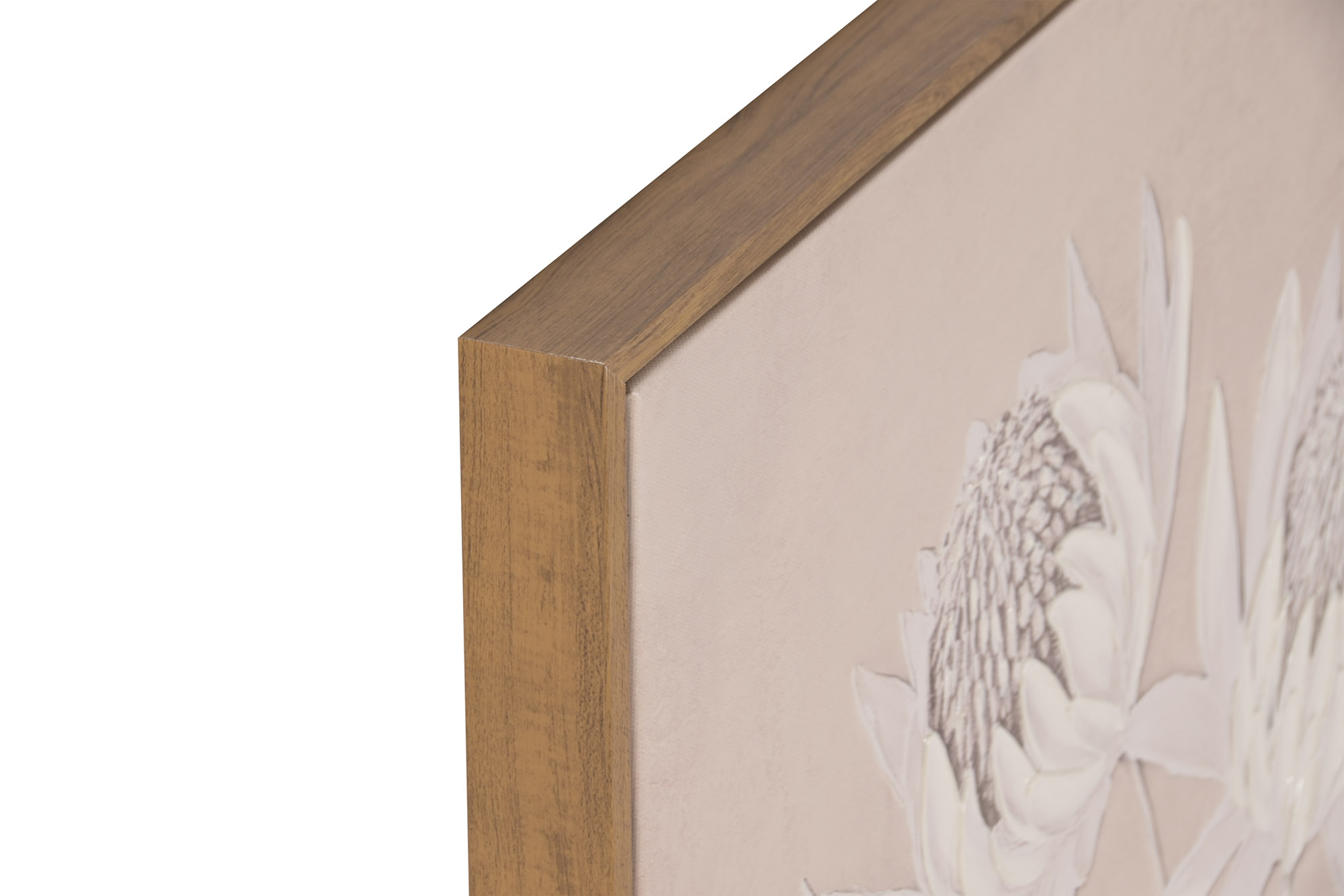 CUADRO LIENZO PS 60X3,7X80 FLORES GRIS 2