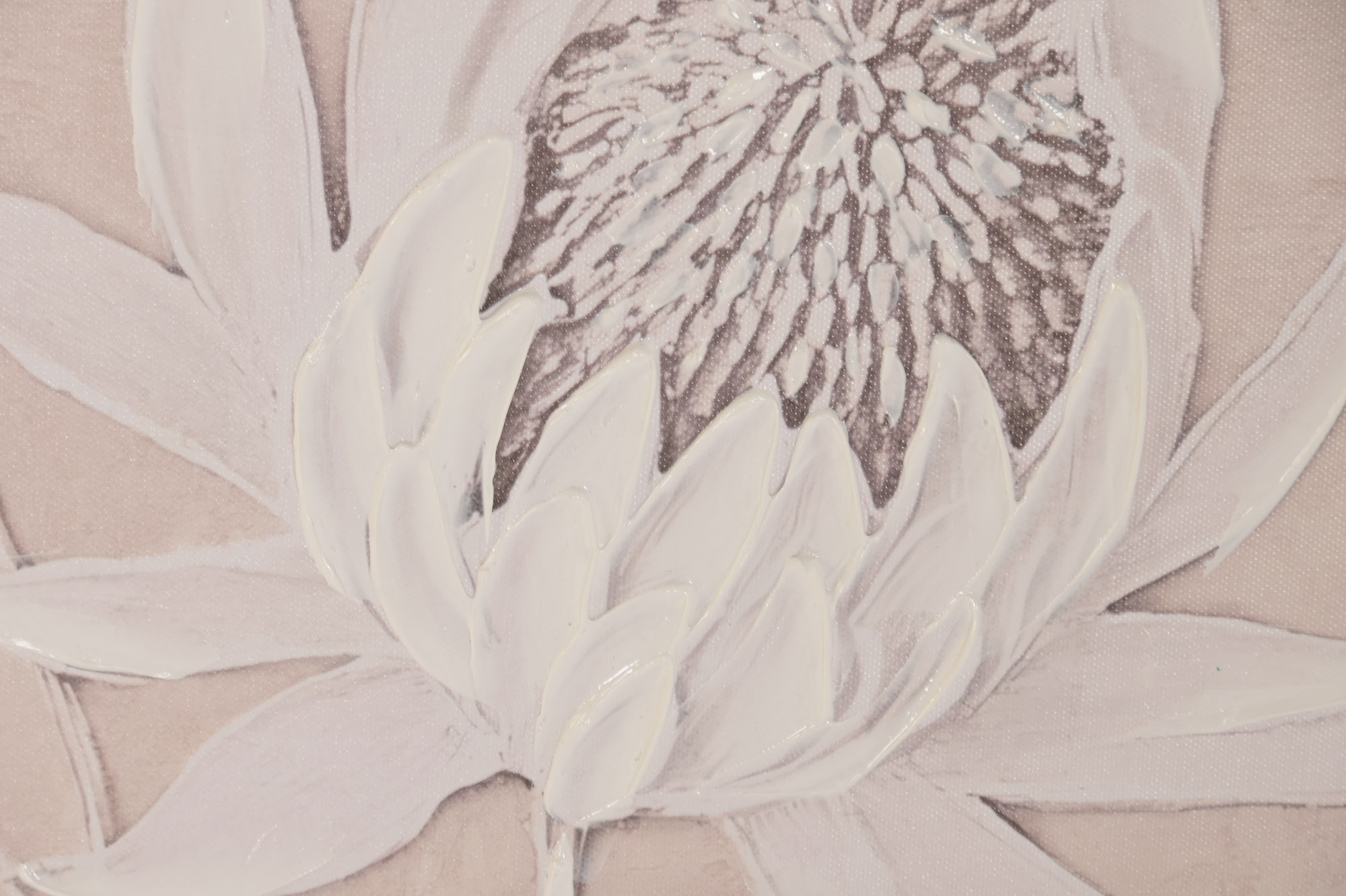 CUADRO LIENZO PS 60X3,7X80 FLORES GRIS 3