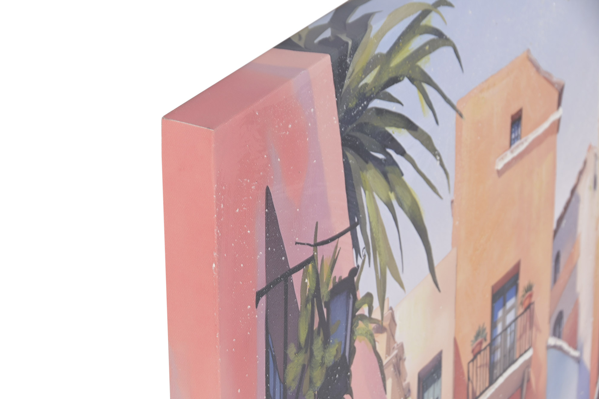 CUADRO LIENZO MDF 60X3X90 PUEBLO ESCALERAS 2