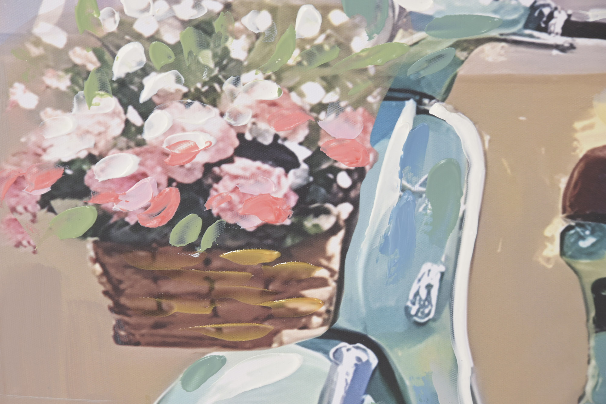 CUADRO LIENZO MDF 70X3X100 MOTO PUERTA TURQ 3