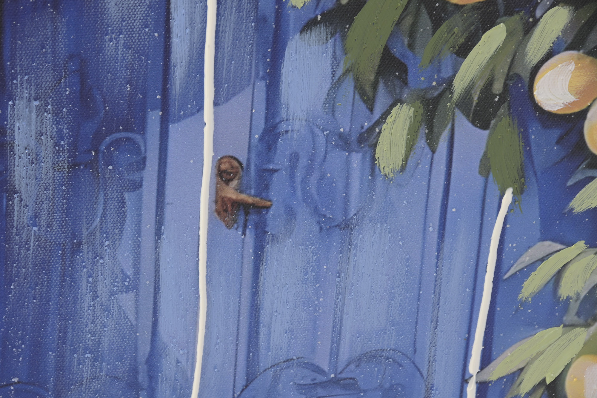 CUADRO LIENZO MDF 60X3X80 LIMONES PUERTA SIN MARCO 3