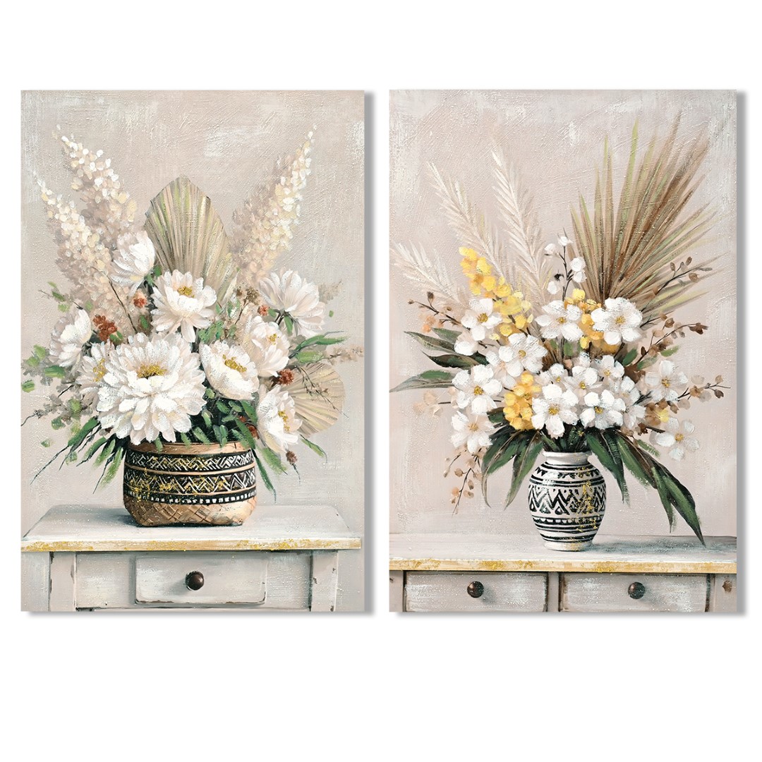 CUADRO LIENZO MDF 60X3X90 JARRON AMARILLO