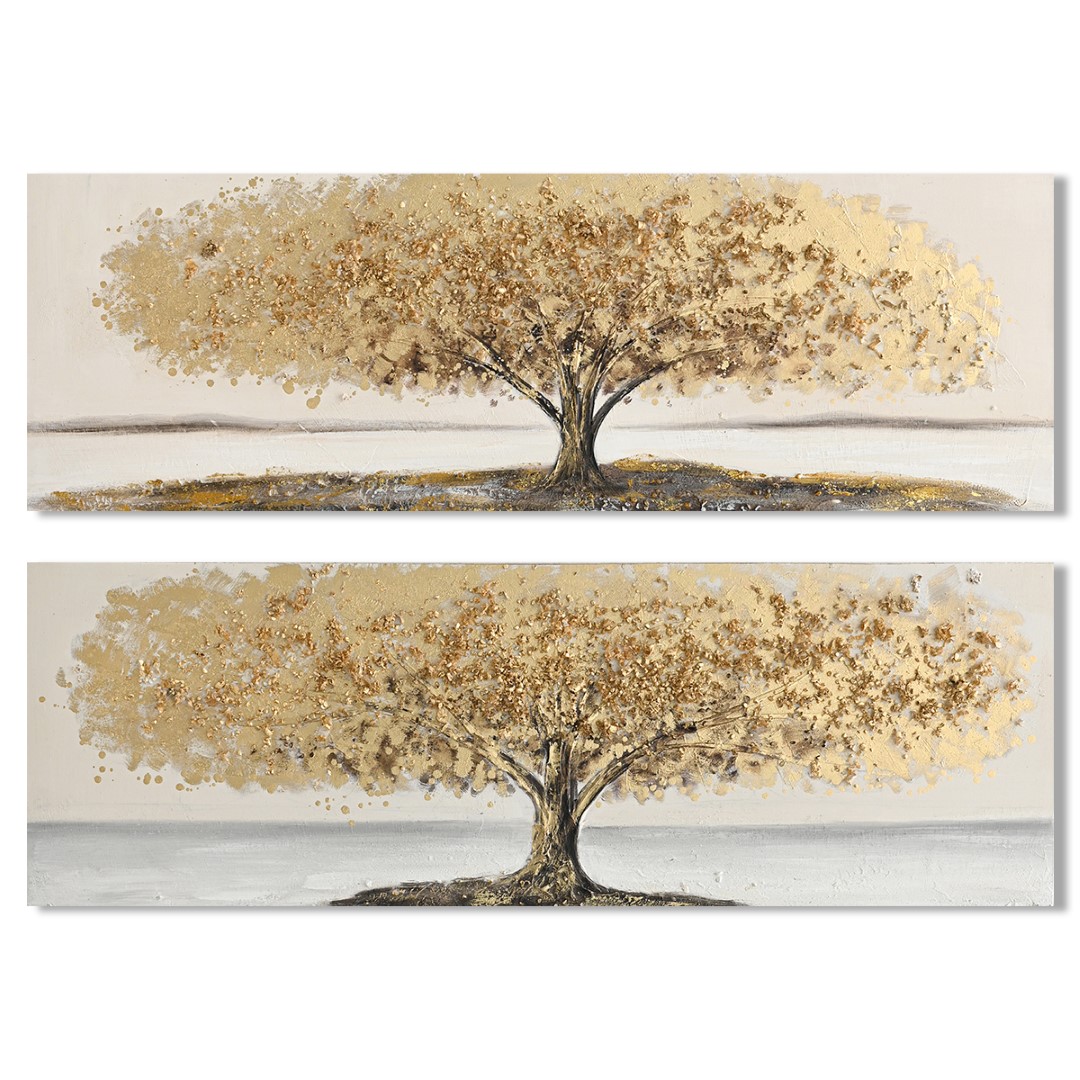 DECORACION PARED METAL 31X2X76CM HOJAS CUATRO RAMA