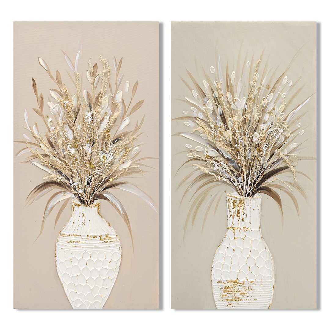 CUADRO LIENZO MDF 40X3X80 JARRON ESTRECHO