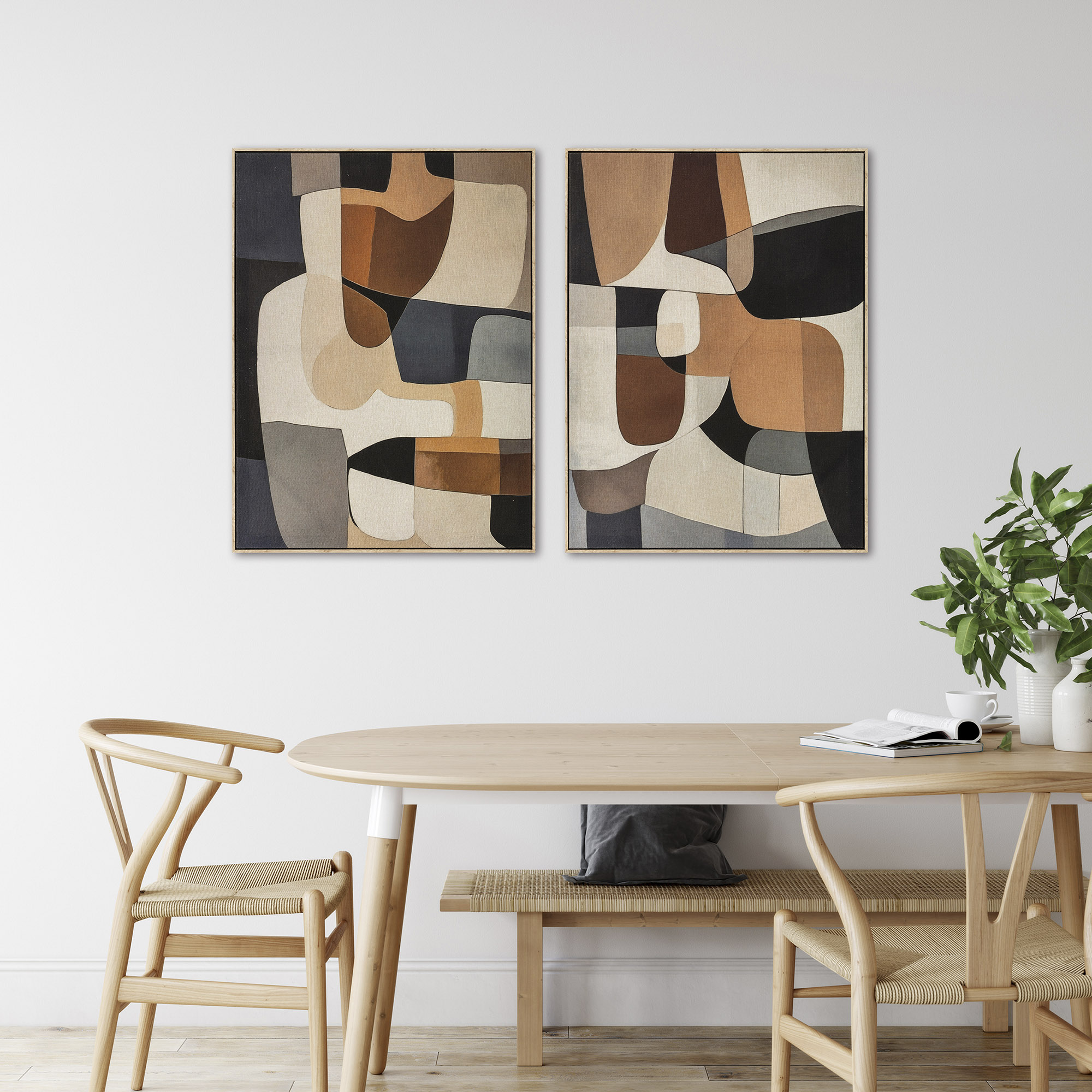 CUADRO LIENZO MDF 60X3,2X80 ABSTRACTO CENTRO GRIS 2
