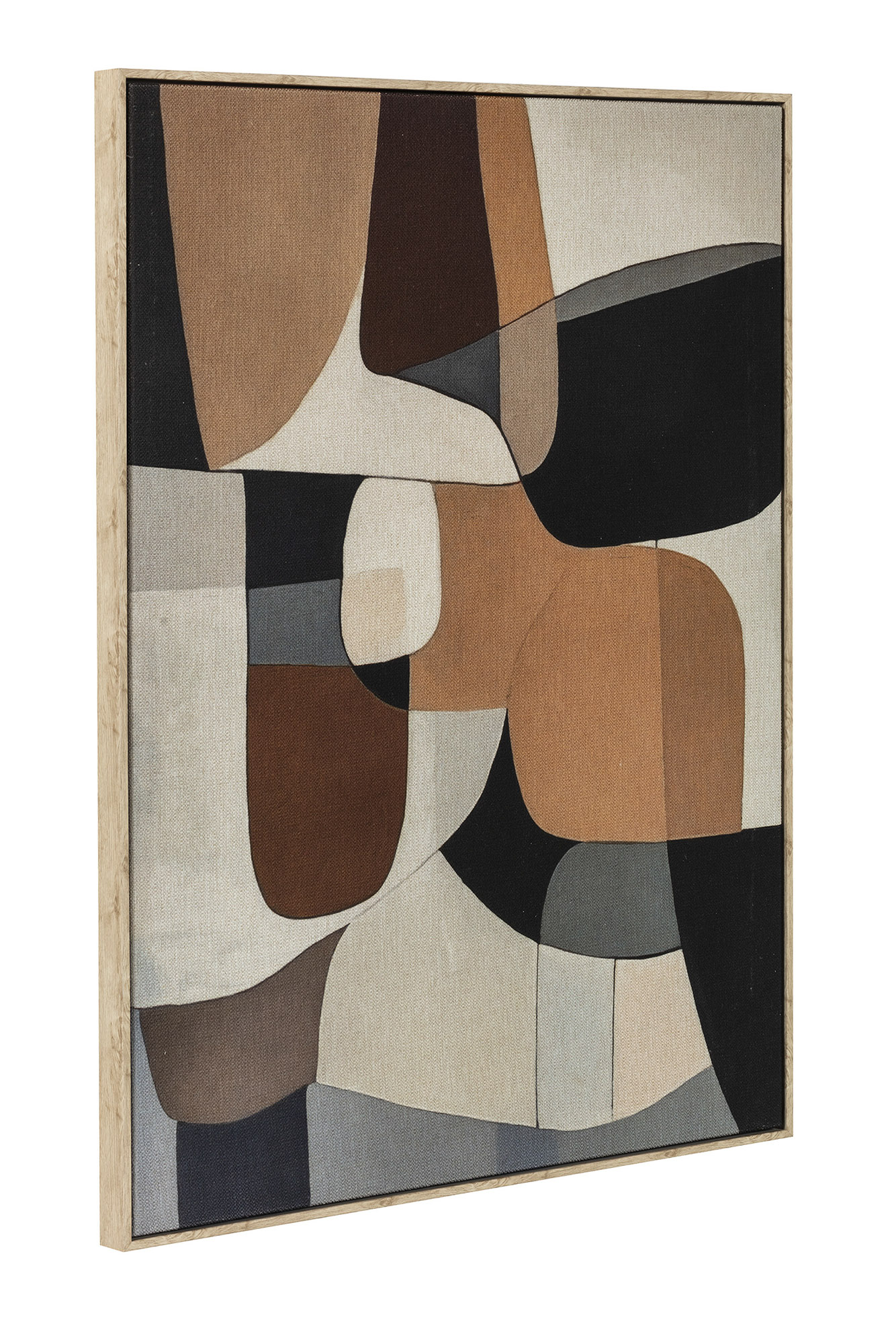 CUADRO LIENZO MDF 60X3,2X80 ABSTRACTO CENTRO GRIS 3