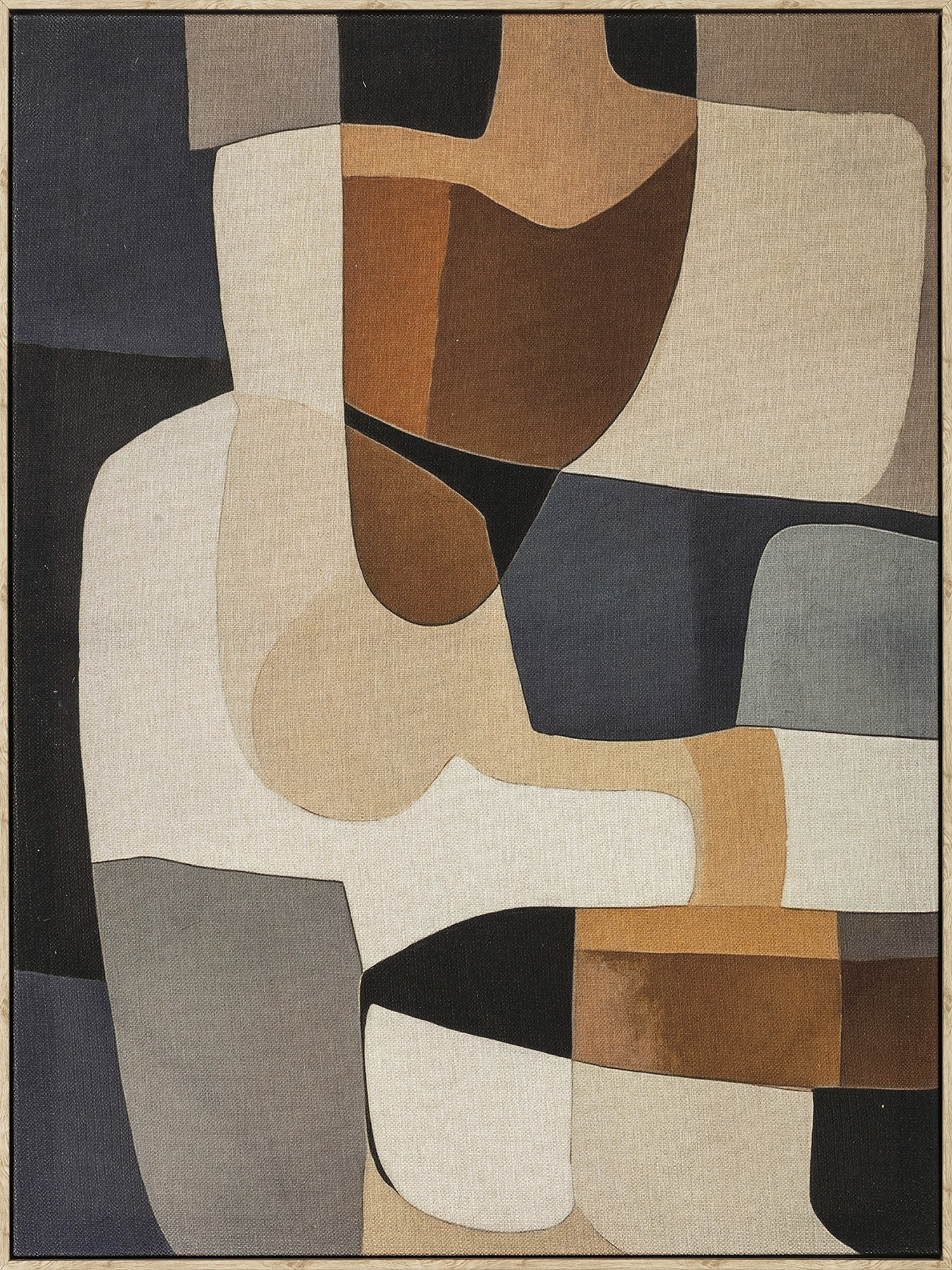 CUADRO LIENZO MDF 60X3,2X80 ABSTRACTO CENTRO TEJA 5
