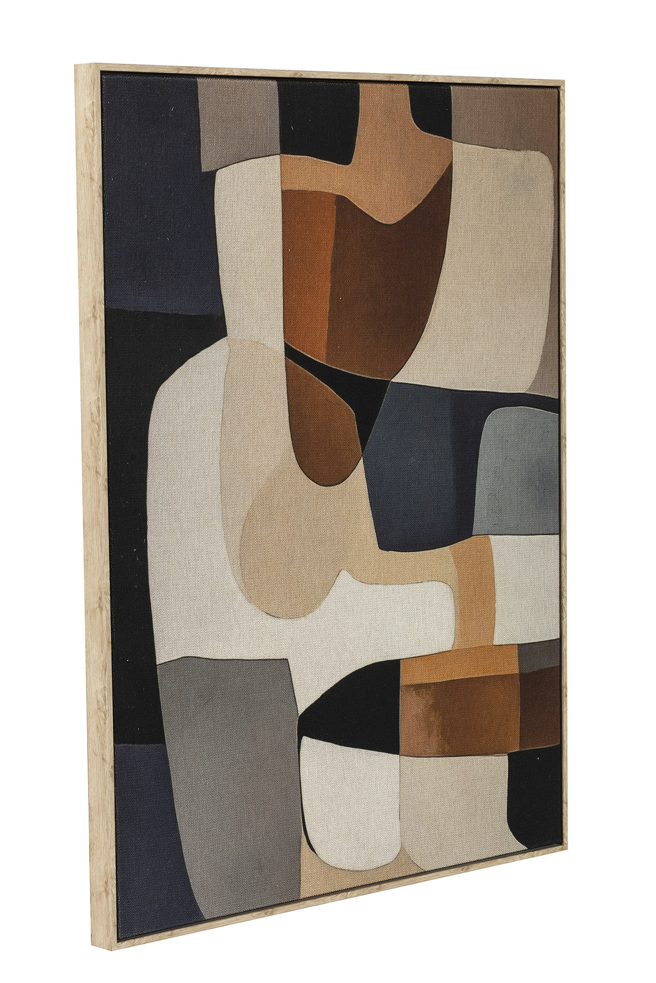 CUADRO LIENZO MDF 60X3,2X80 ABSTRACTO CENTRO TEJA 7