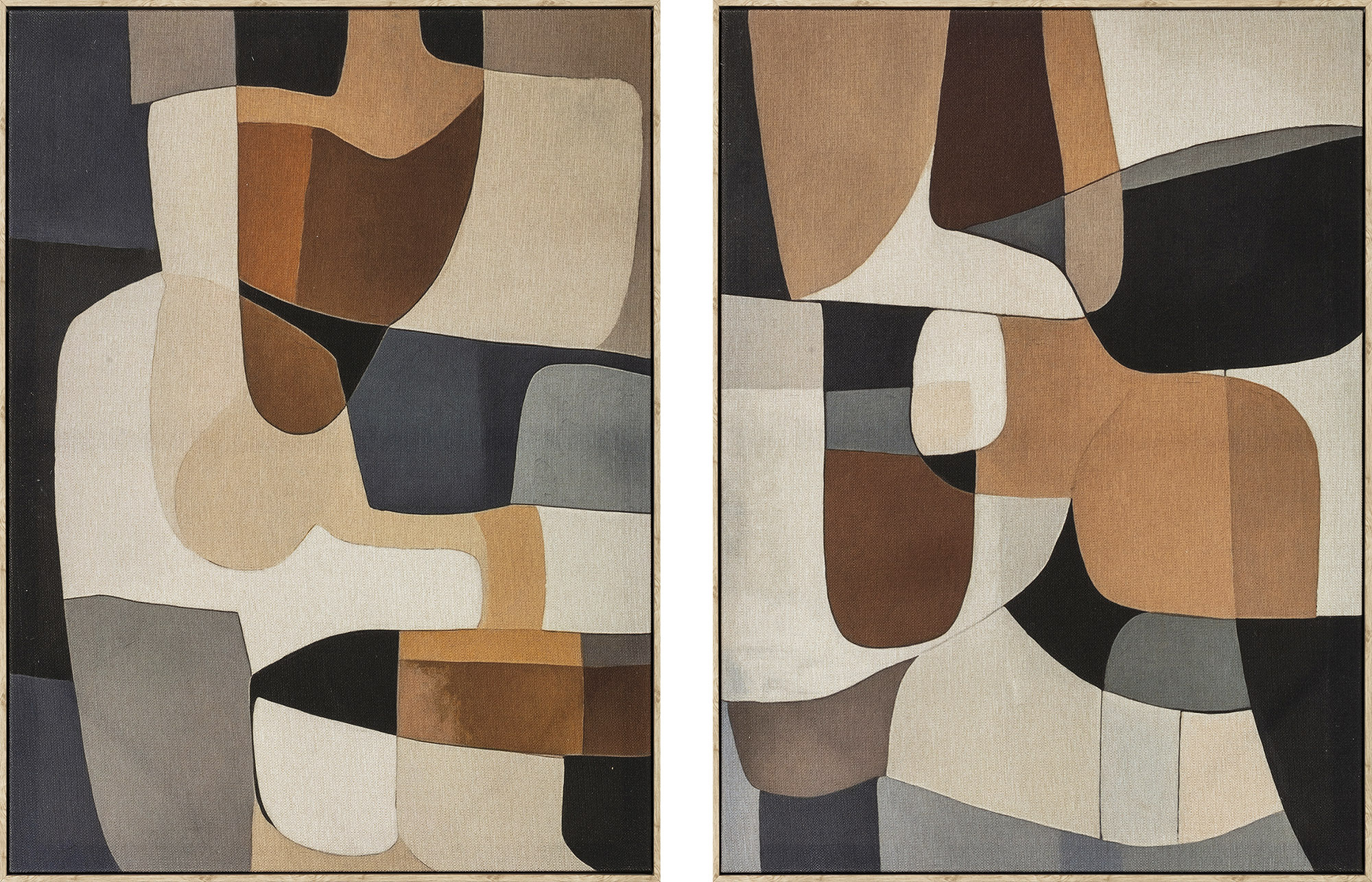CUADRO LIENZO MDF 60X3,2X80 ABSTRACTO CENTRO TEJA