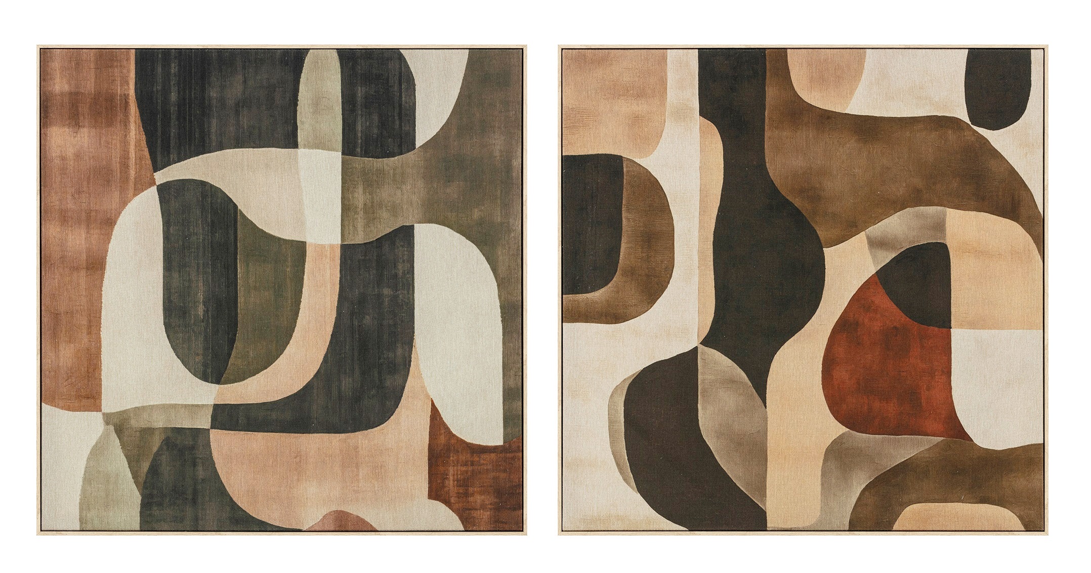 CUADRO LIENZO MDF 80X3,2X80 ABSTRACTO BEIGE 2