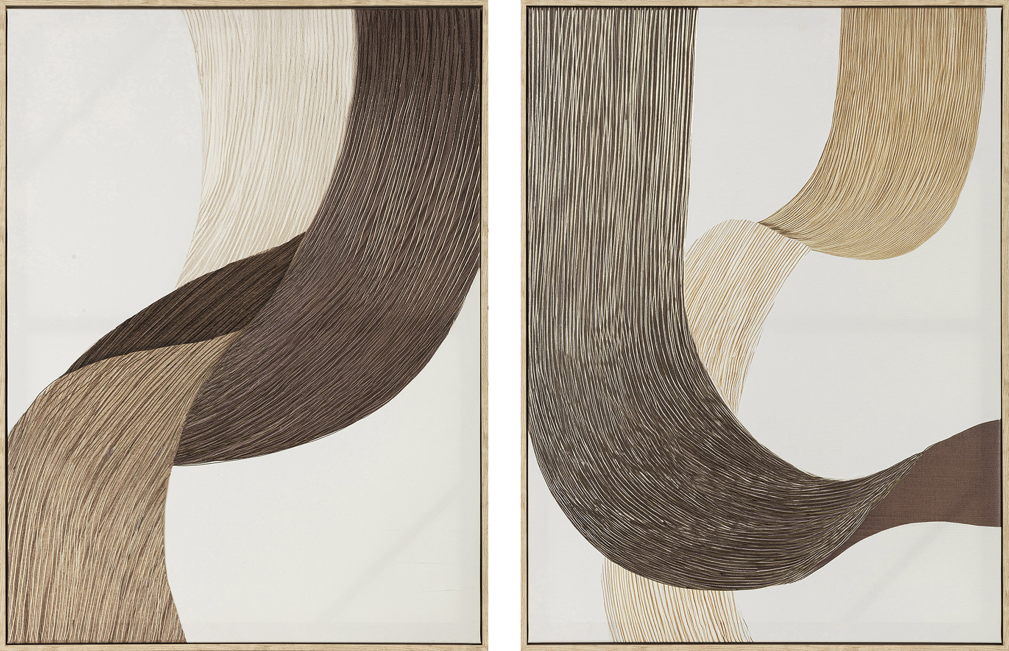 CUADRO LIENZO MDF 60X2,8X80 ABSTRACTO MARRON IZQ