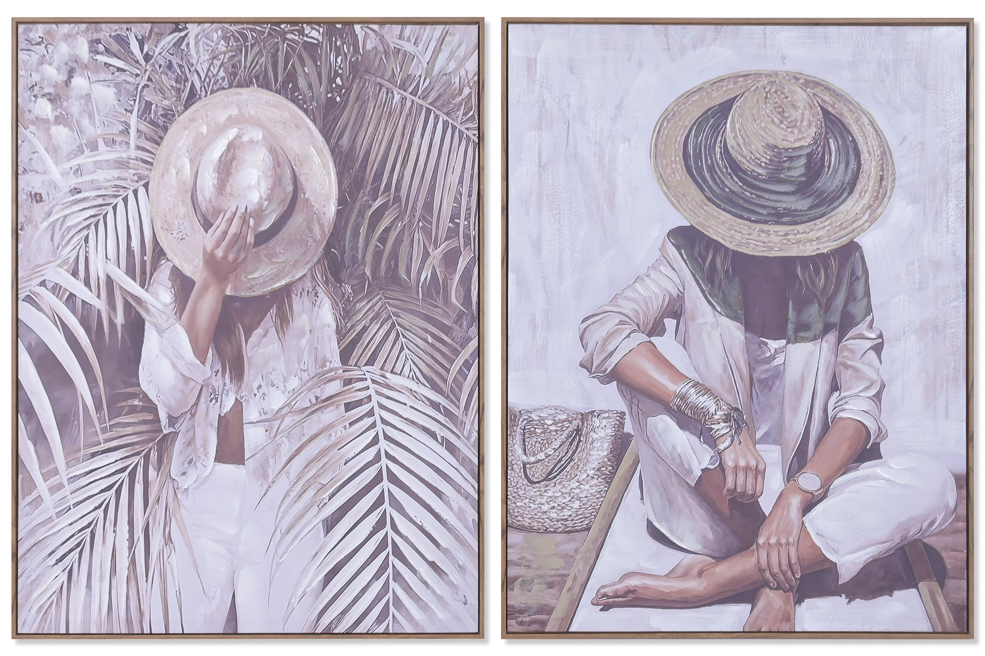 CUADRO LIENZO PS 75X3,5X100 CHICA SOMBRERO