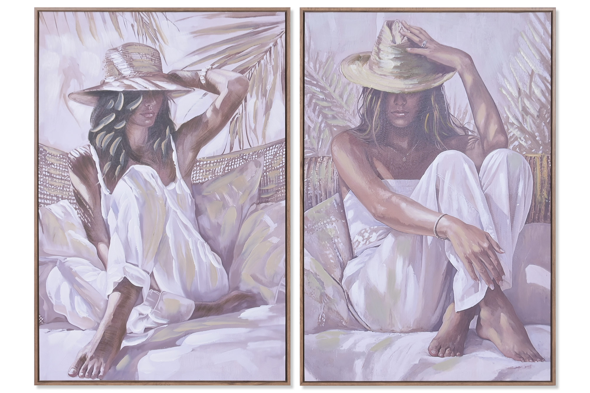 CUADRO LIENZO PS 60X3,5X90 CHICA SOMBRERO DE FRENT