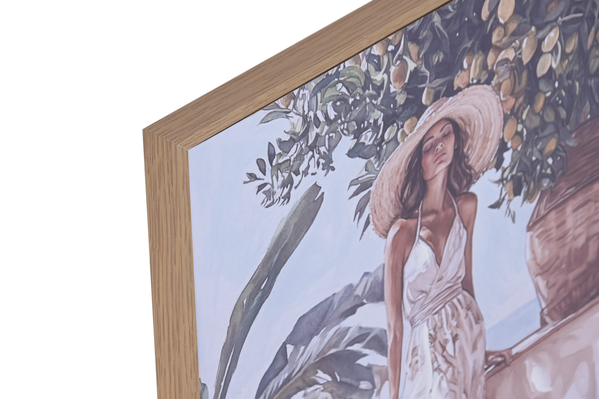 CUADRO LIENZO MDF 30X2X40 CHICA ENMARCADO DE LADO 2
