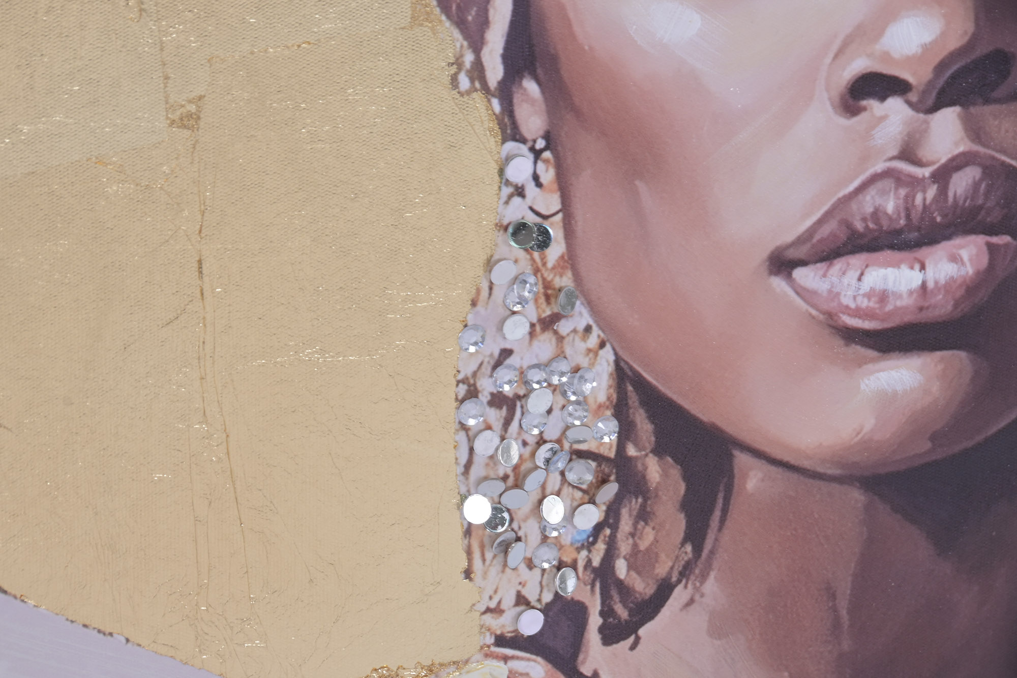 CUADRO LIENZO PS 70X3,5X100 AFRICANA ORO PENDIENTE 3