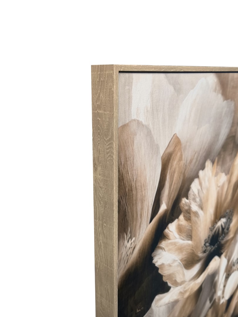 CUADRO LIENZO VELVET 83X4,5X123 FLORES 2