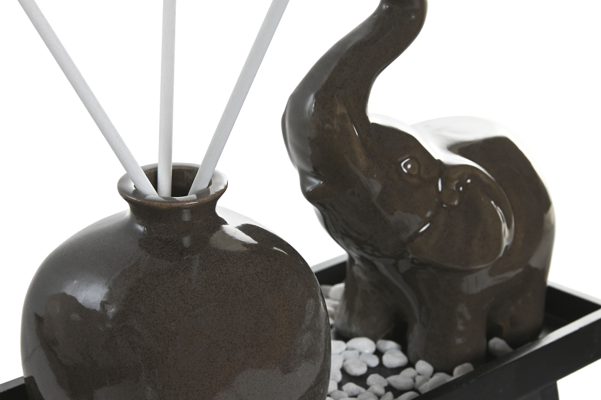 AMBIENTADOR MIKADO SET 2 CERAMICA 20X9X16 ELEFANTE 2