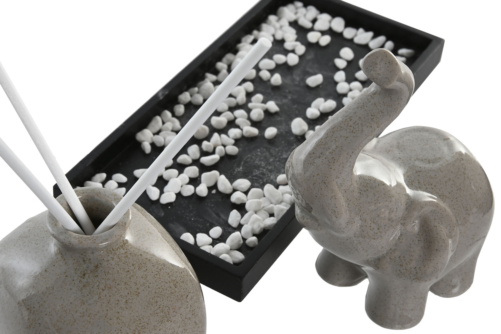 AMBIENTADOR MIKADO SET 2 CERAMICA 20X9X16 ELEFANTE 3