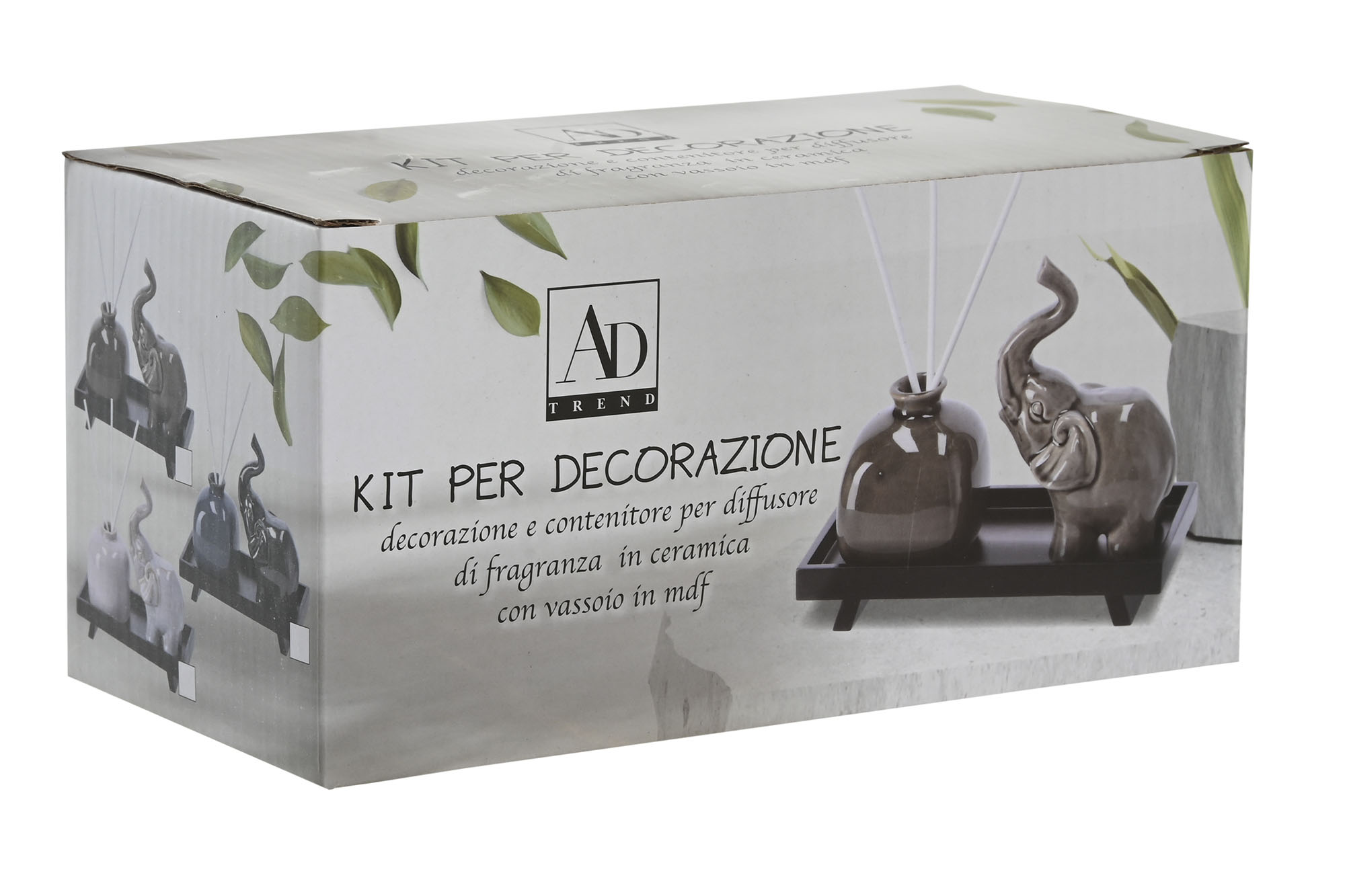 AMBIENTADOR MIKADO SET 2 CERAMICA 20X9X16 ELEFANTE 4