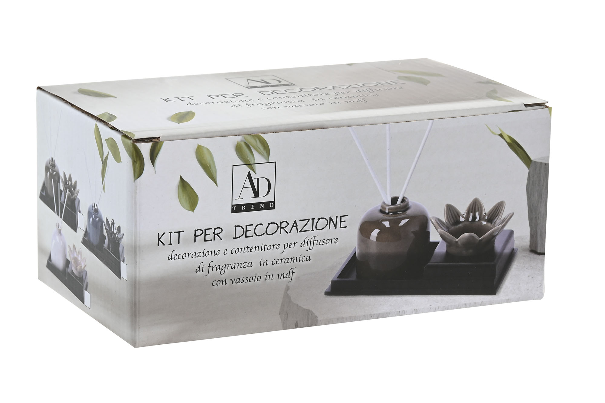 AMBIENTADOR MIKADO SET 2 CERAMICA 19X11X8 FLOR GRI 4
