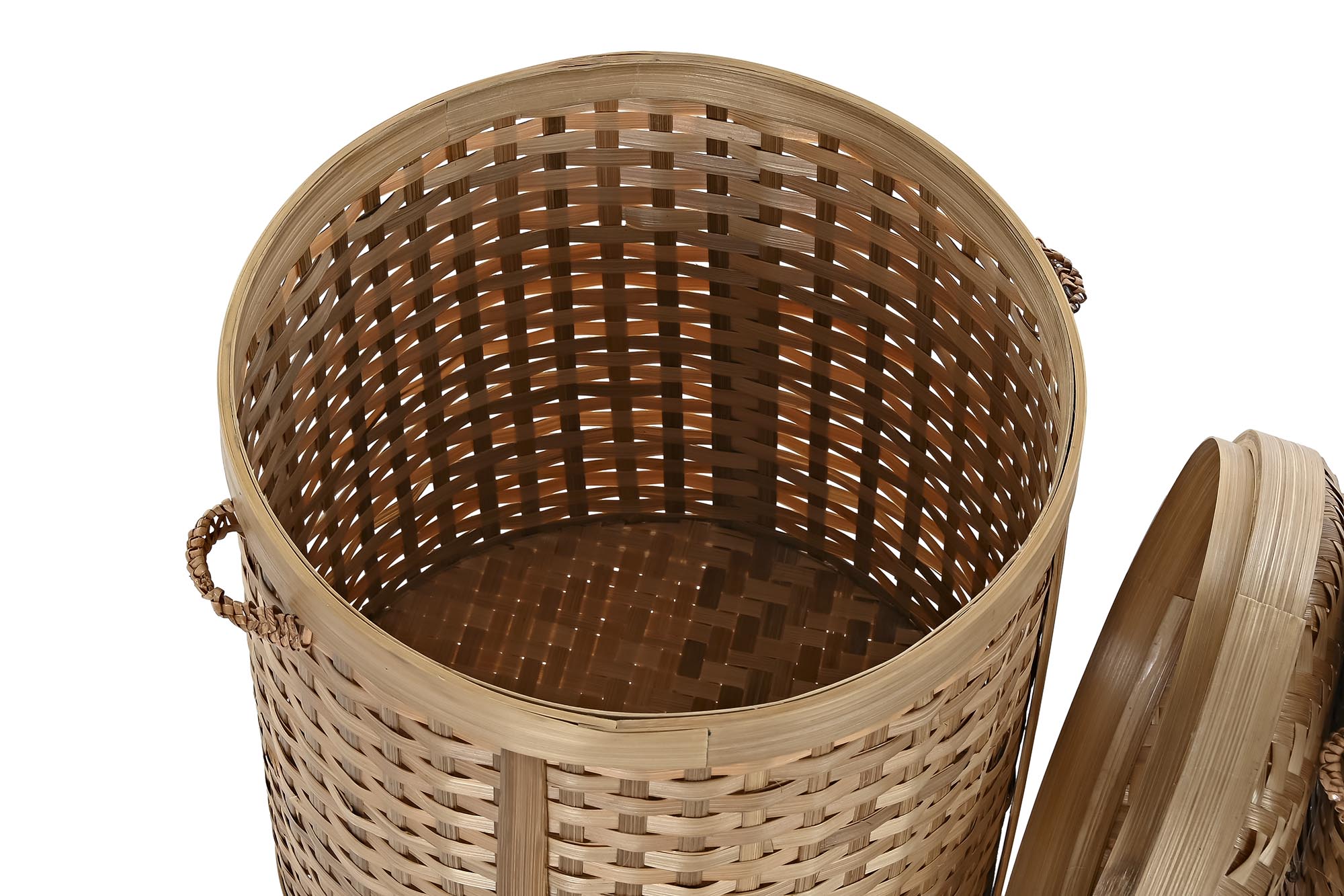 CESTA  BAMBU 24X24X34CM  NATURAL 3