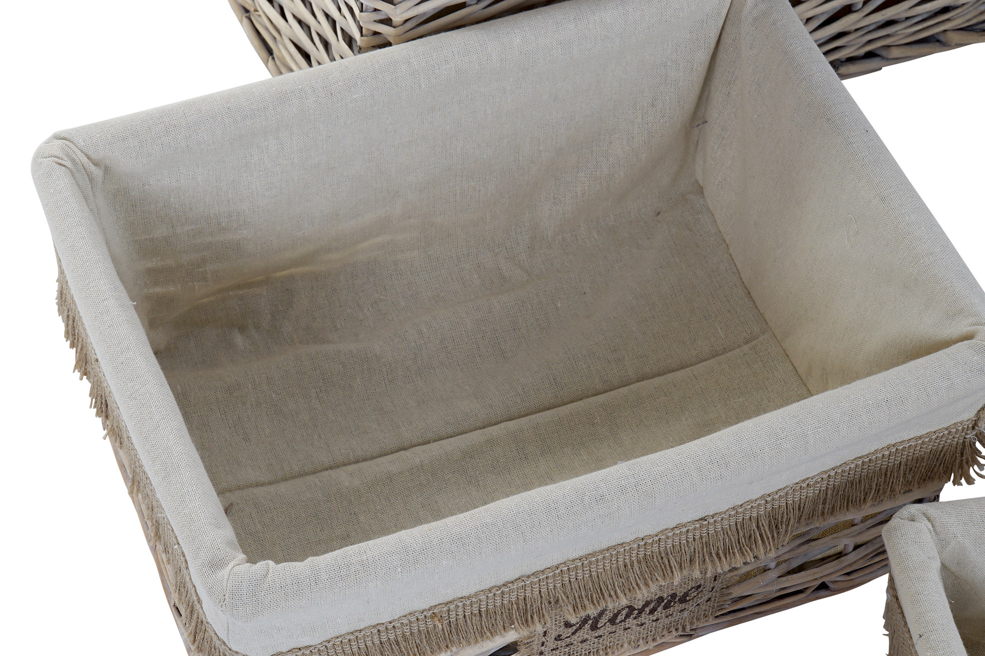 CESTA ALGODON POLIESTER 47X35X56CM HOME 2