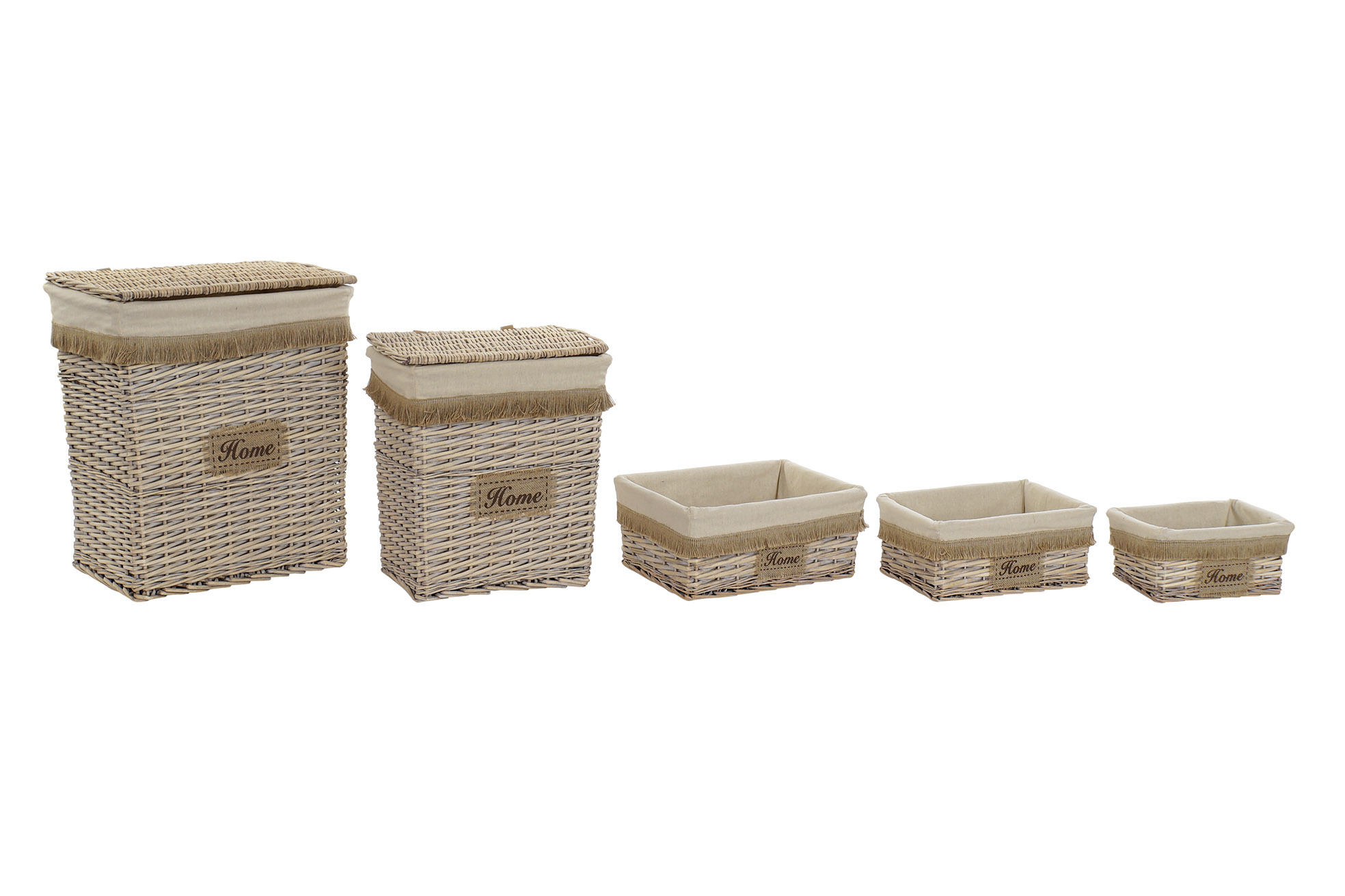 CESTA ALGODON POLIESTER 29X20X14CM HOME 5