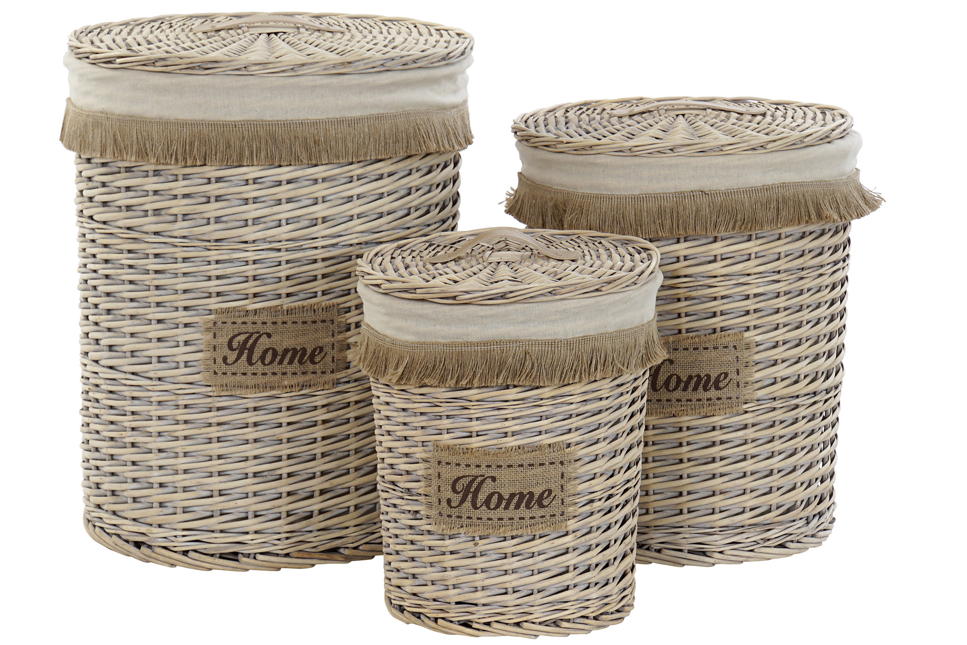 CESTA POLIESTER ALGODON 32X32X36CM HOME