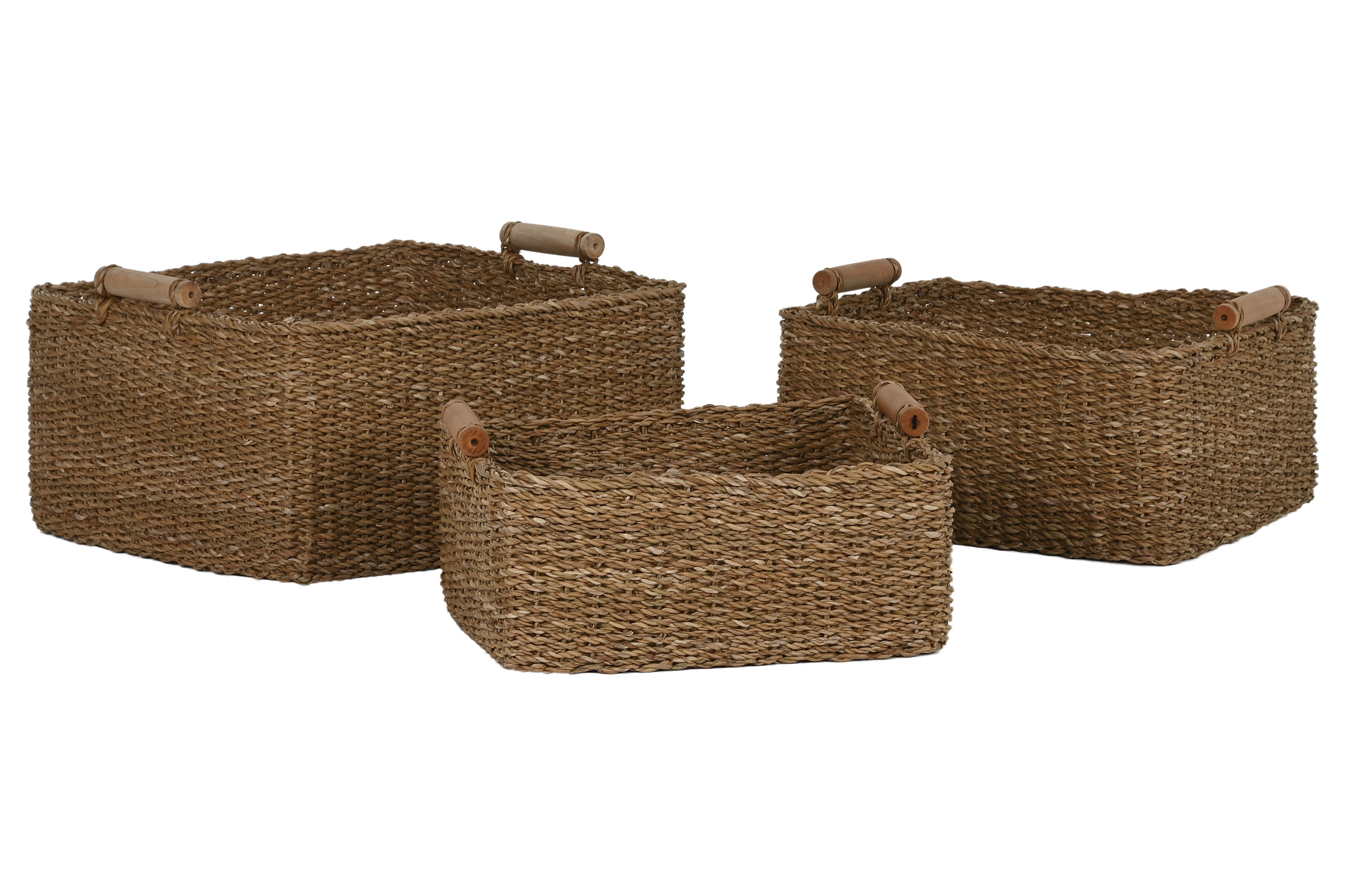 CESTA SEAGRASS YUTE 40X30X21  NATURAL 4