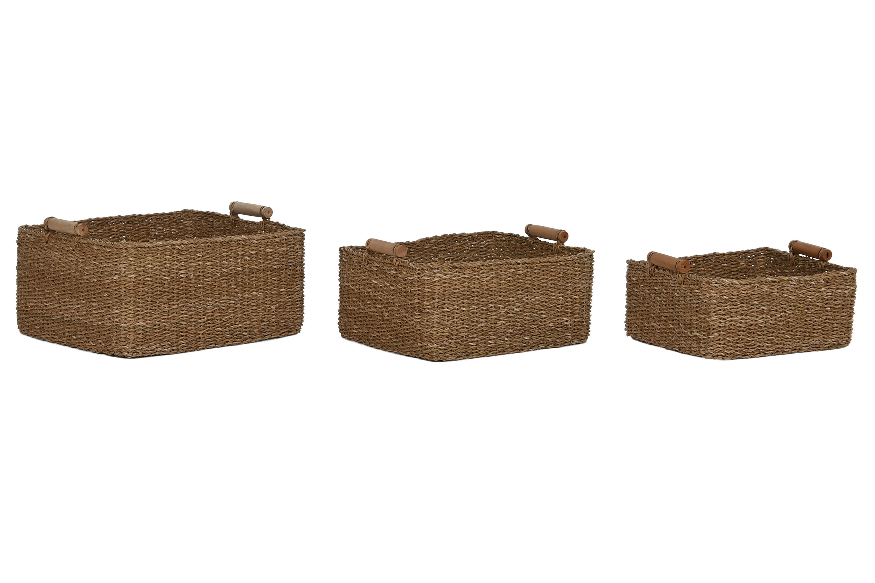 CESTA SEAGRASS YUTE 40X30X21  NATURAL