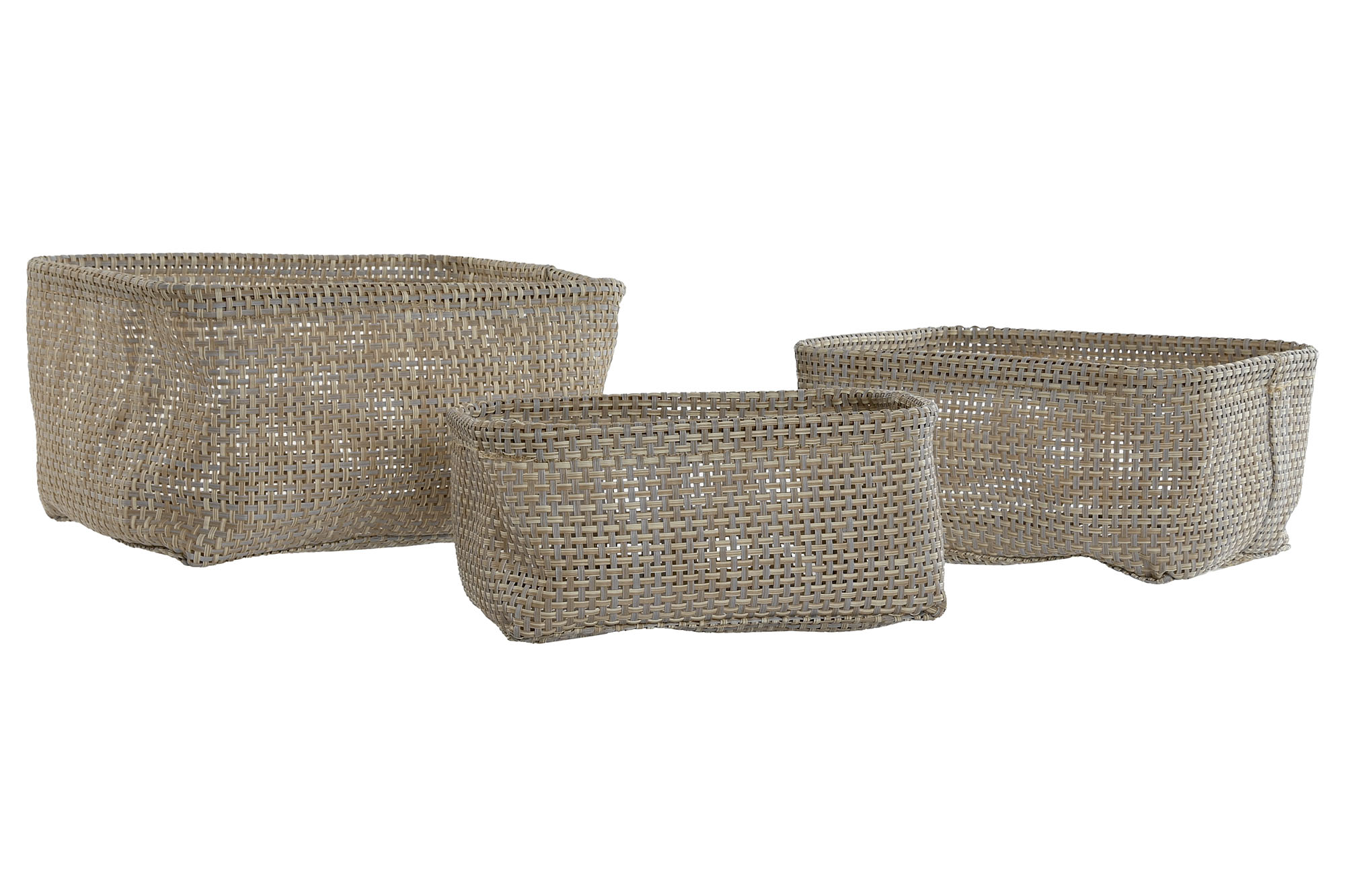 CESTA SET 3 TEXTILENE 23X18X12 BEIGE 4