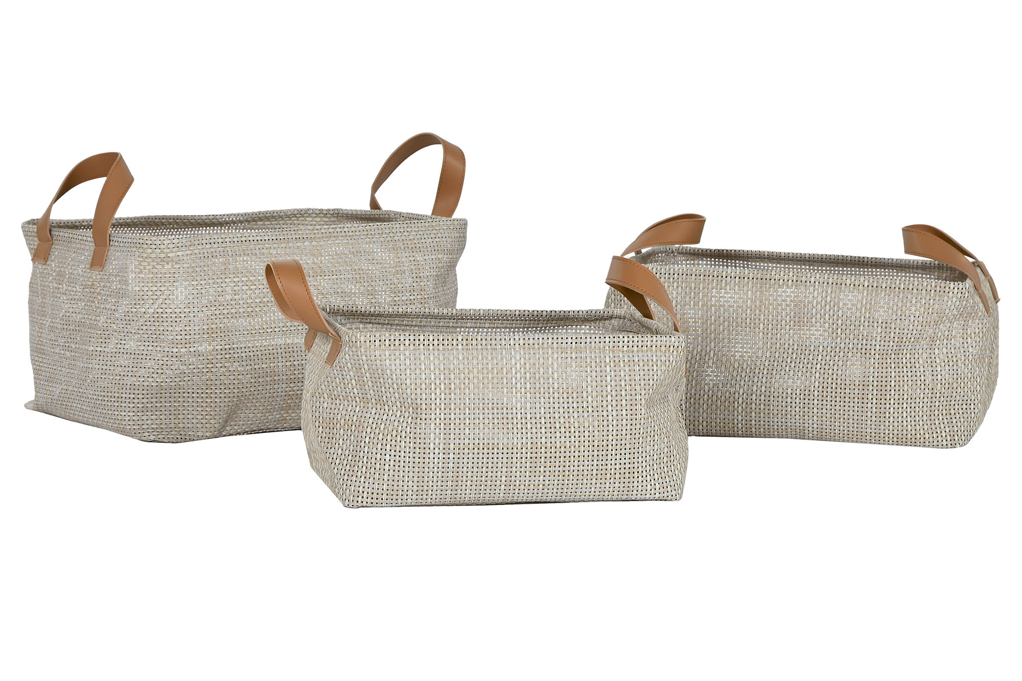 CESTA TEXTILENE 33X23X16CM BEIGE 4