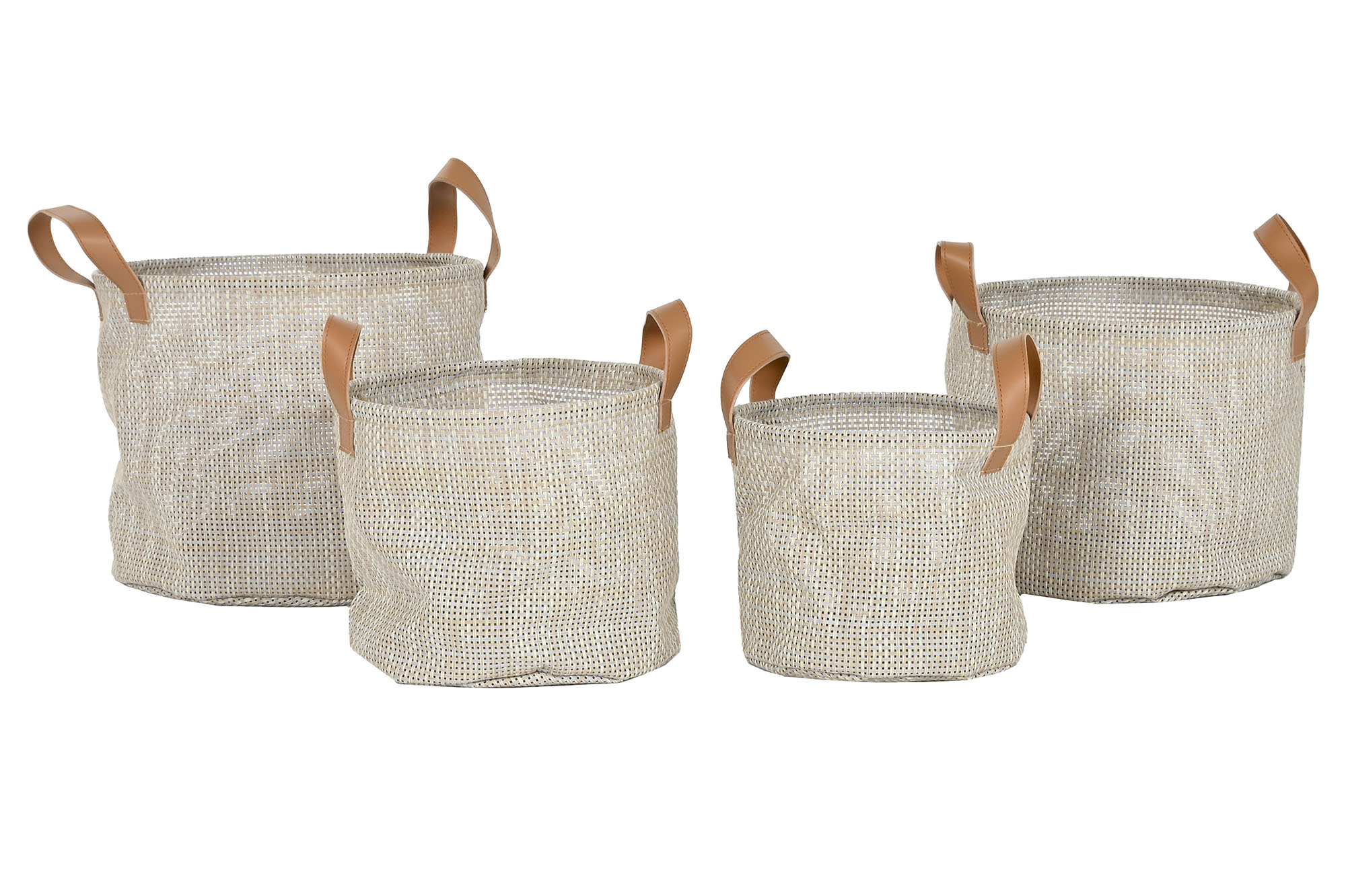 CESTA TEXTILENE 23,5X23,5X20CM BEIGE 4