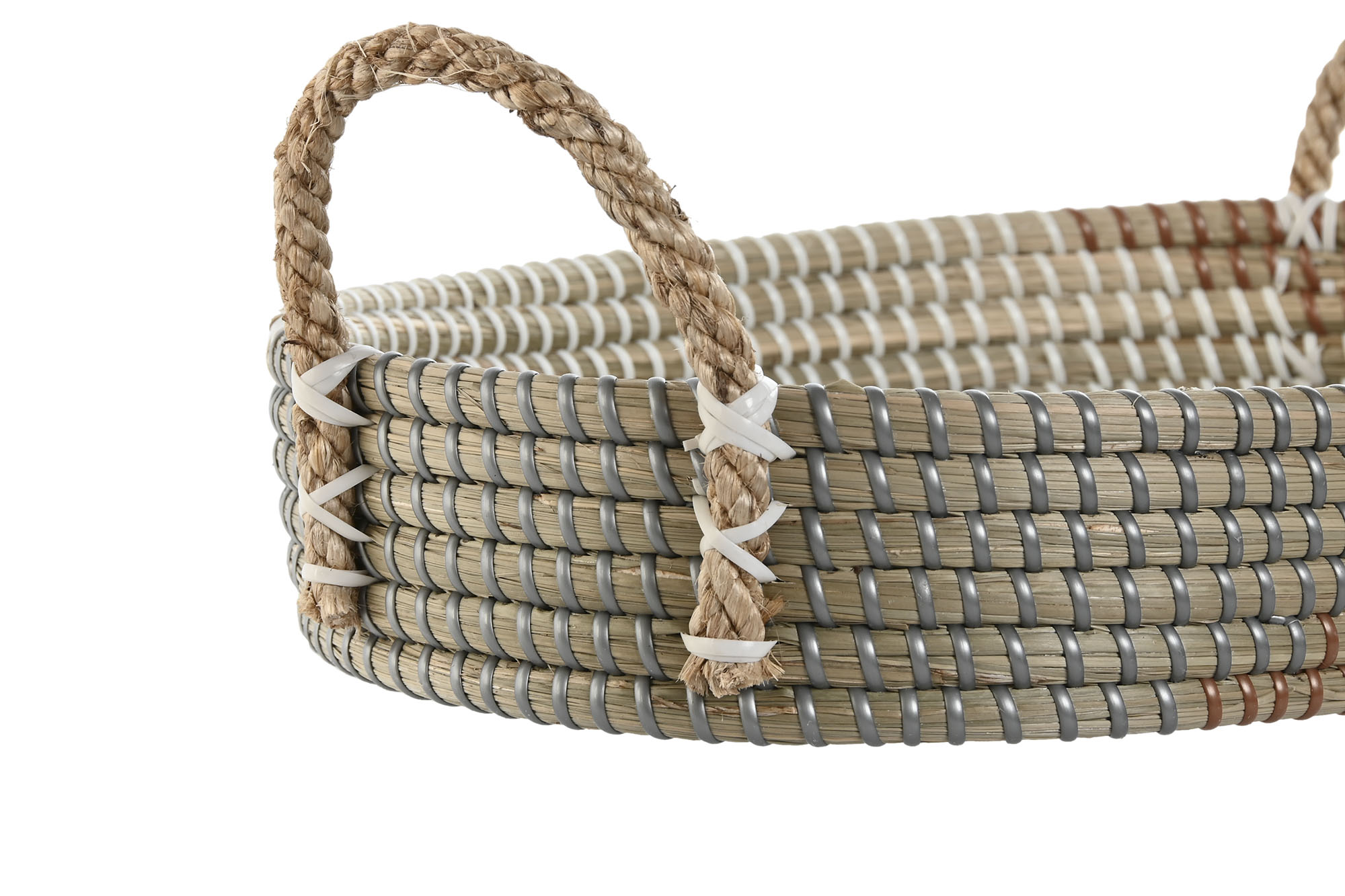 BANDEJA DECORACION SEAGRASS 39X30X14 NATURAL 3