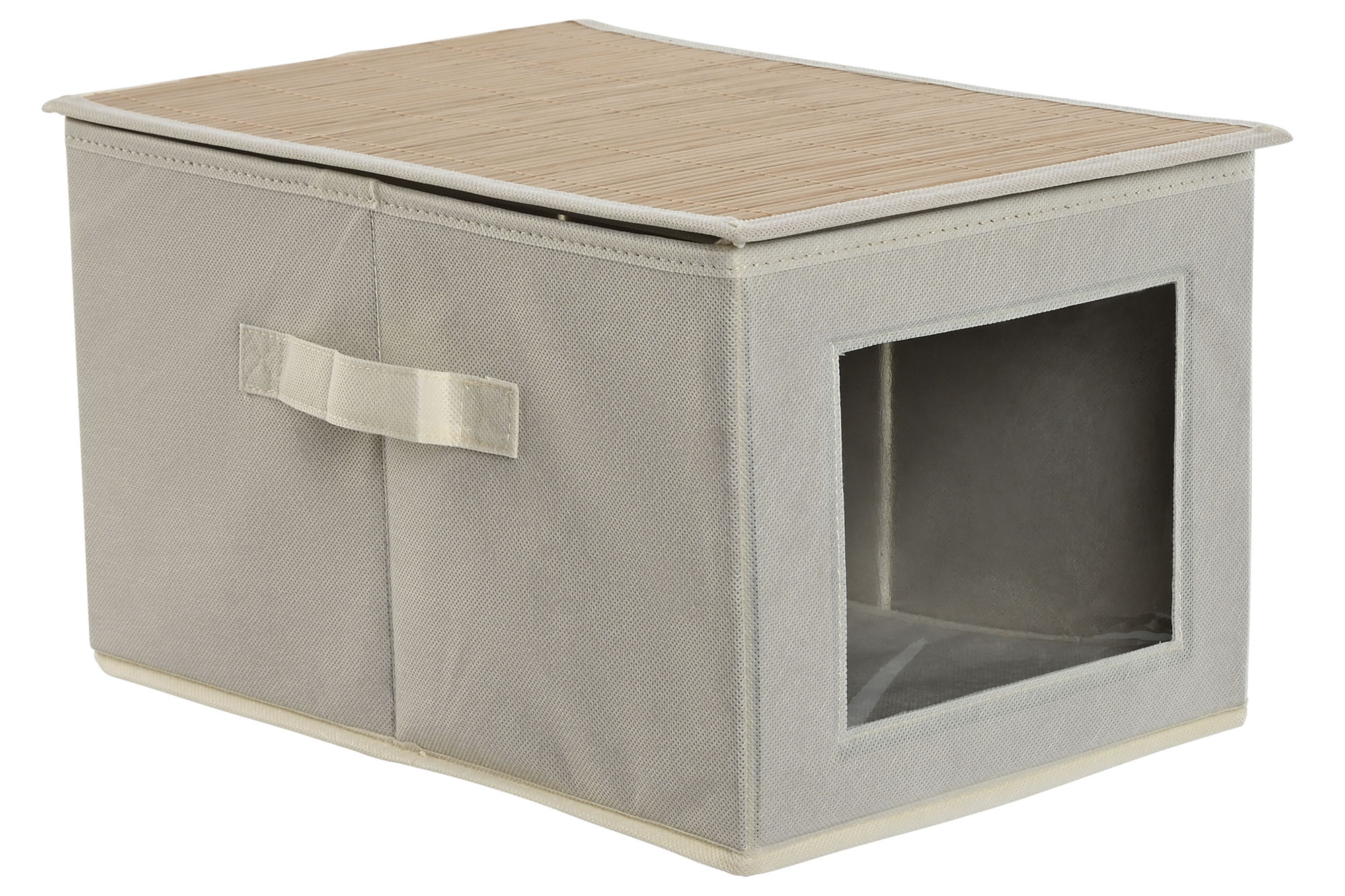 CAJA BAMBU TELA 25X38X21 NATURAL 4