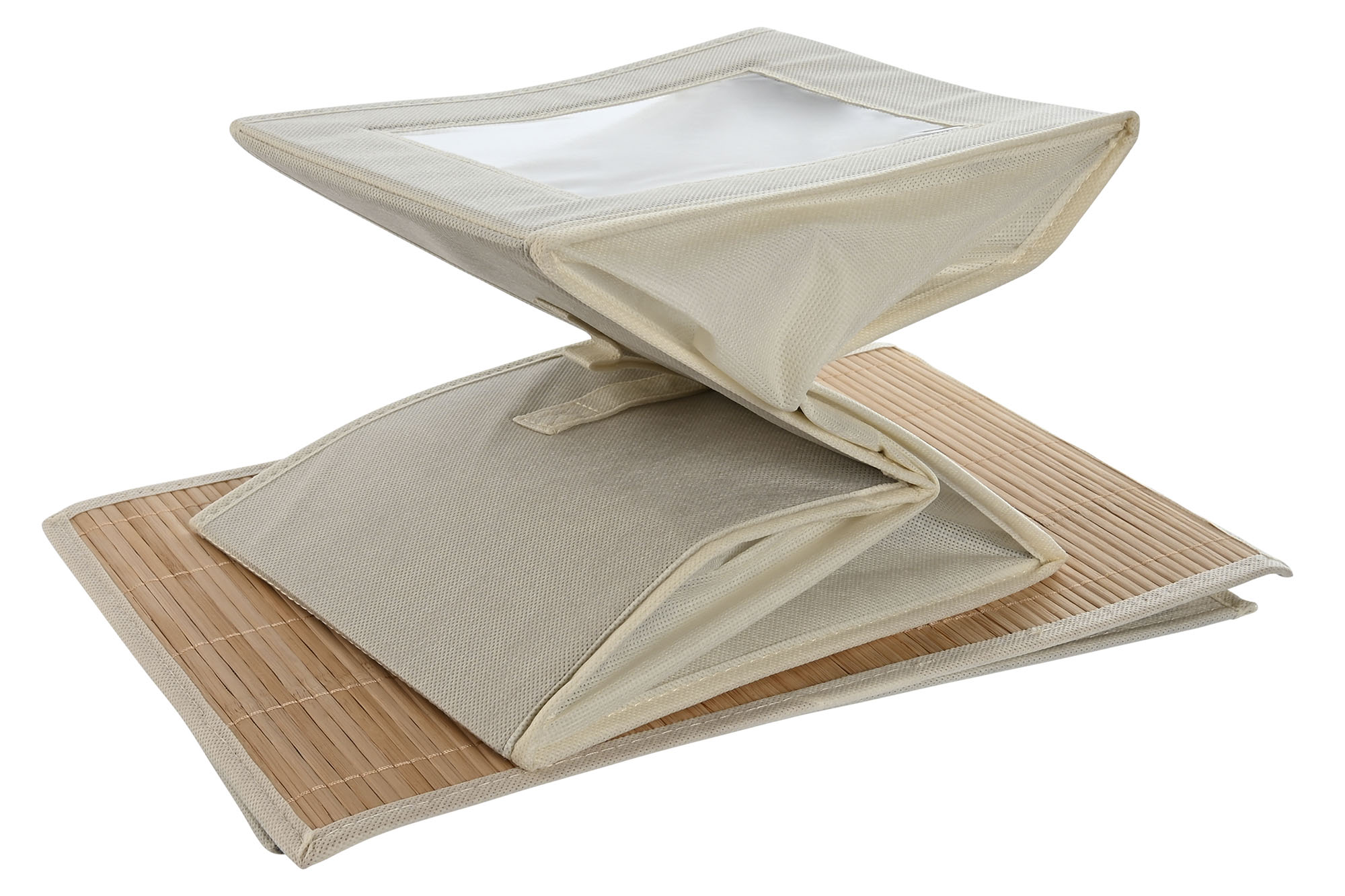 CAJA BAMBU TELA 25X38X21 NATURAL 5